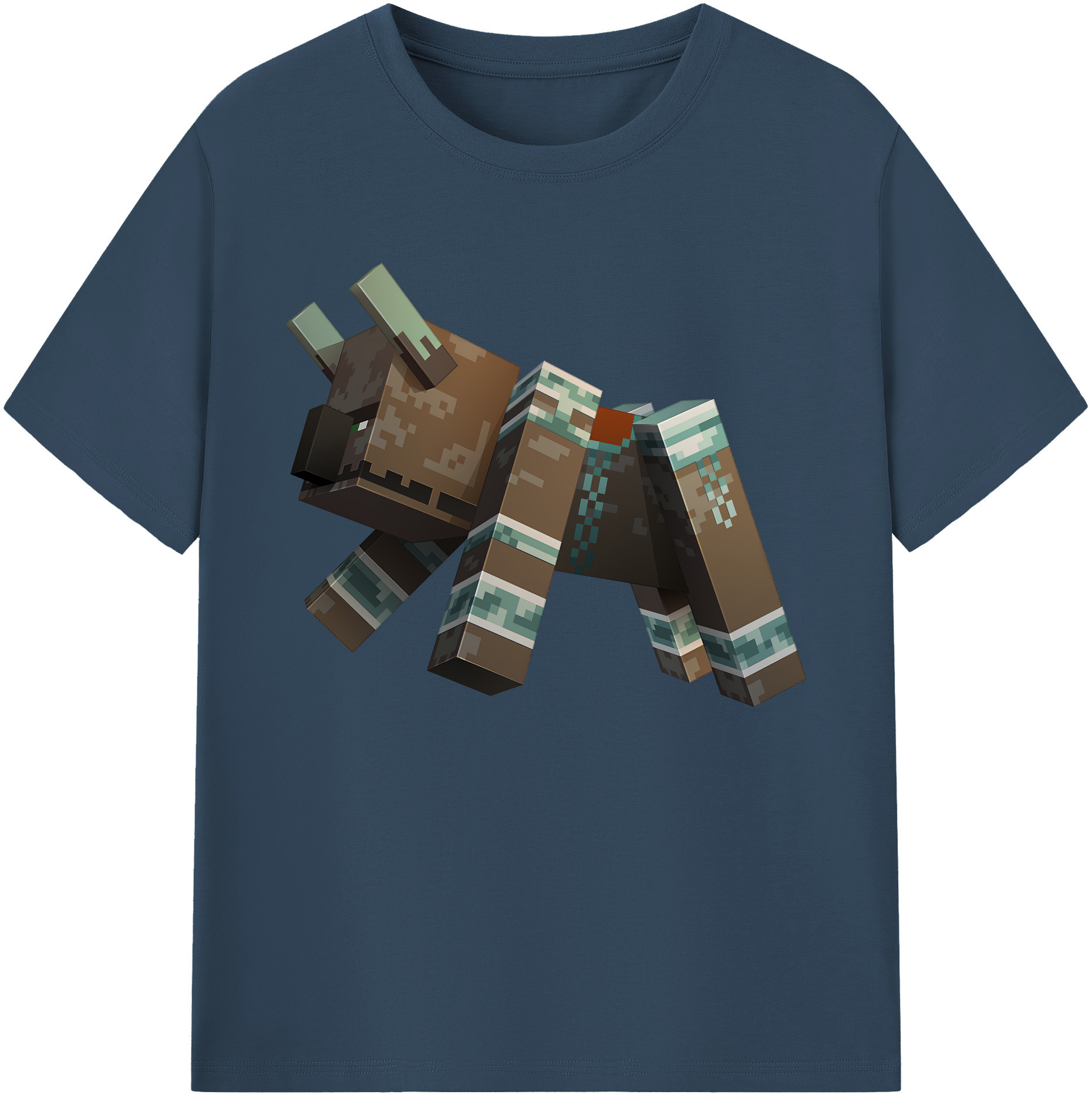（画像用） マインクラフト ブロックの世界 Minecraft MC Block world 綿100％ メンズ半袖Tシャツ｜肌触りやわらか＆通気性