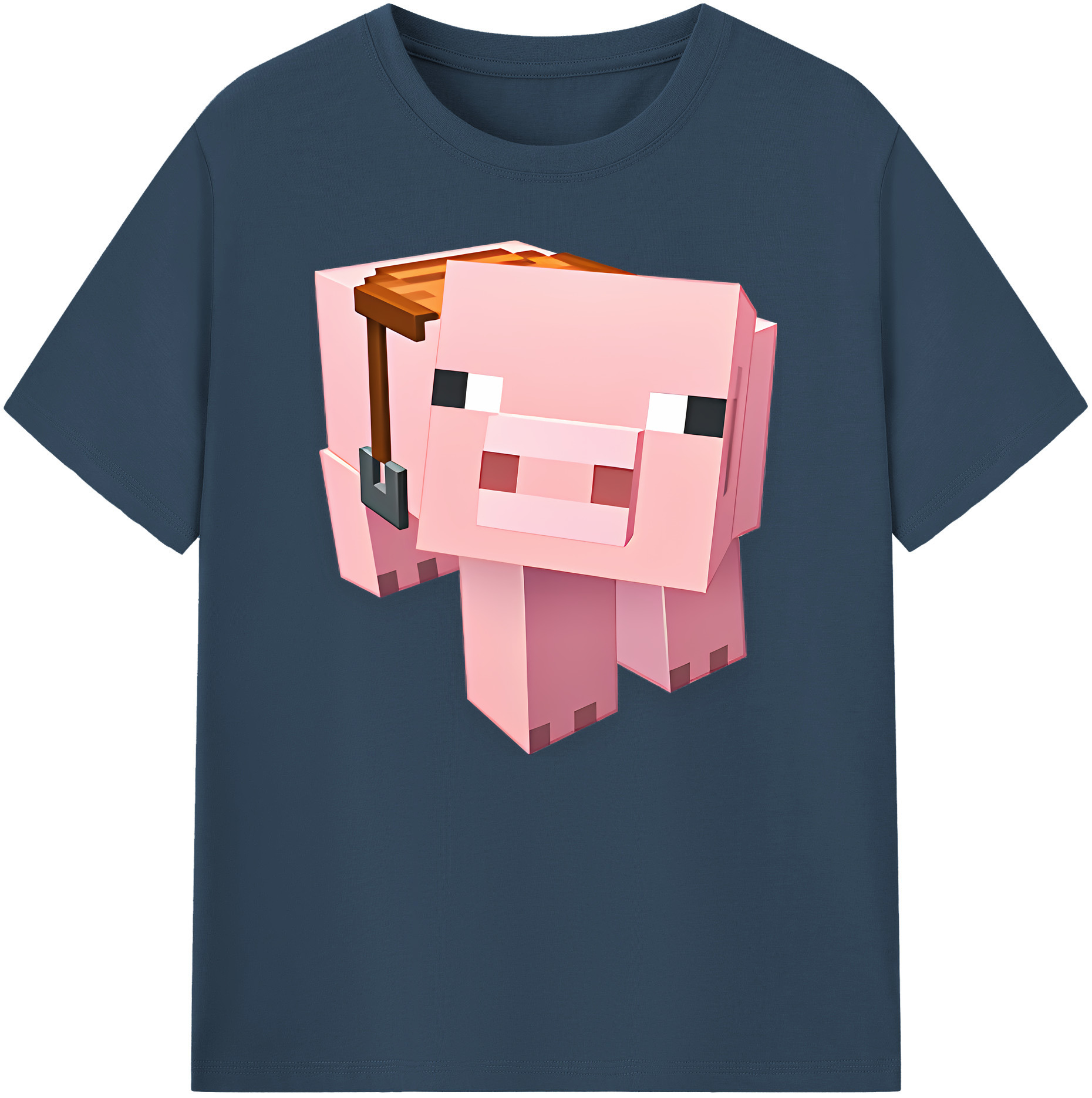 （画像用） マインクラフト ブロックの世界 Minecraft MC Block world 綿100％ メンズ半袖Tシャツ｜肌触りやわらか＆通気性