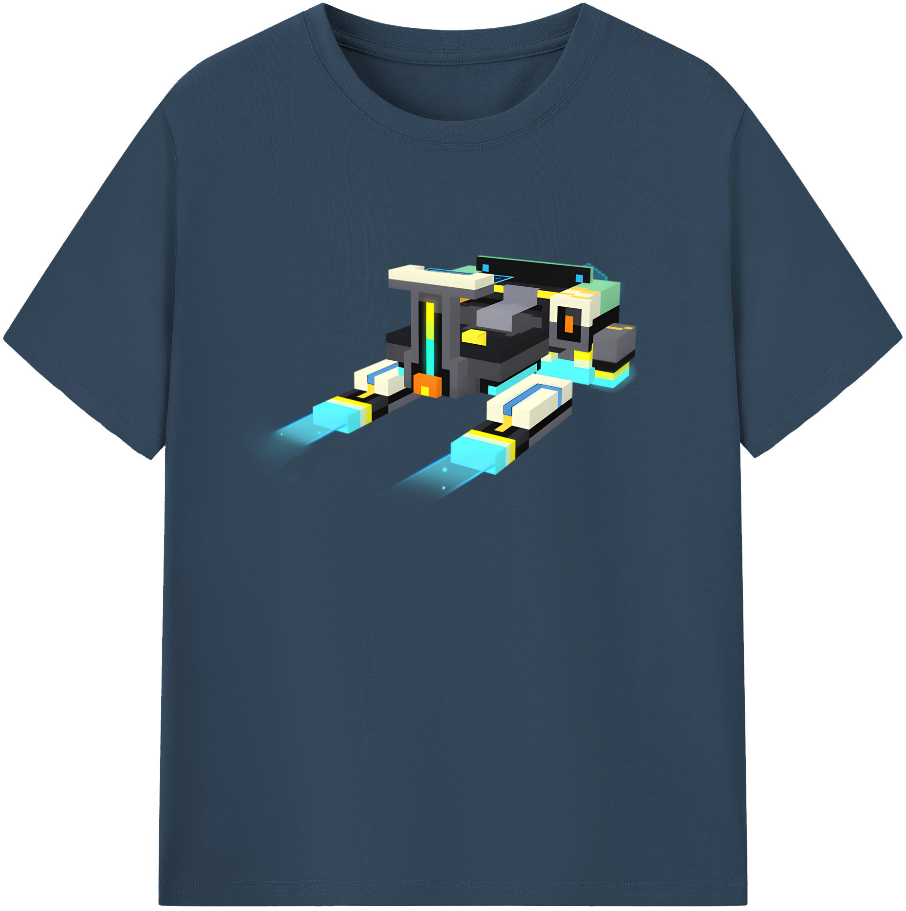 （画像用） マインクラフト ブロックの世界 Minecraft MC Block world 綿100％ メンズ半袖Tシャツ｜肌触りやわらか＆通気性