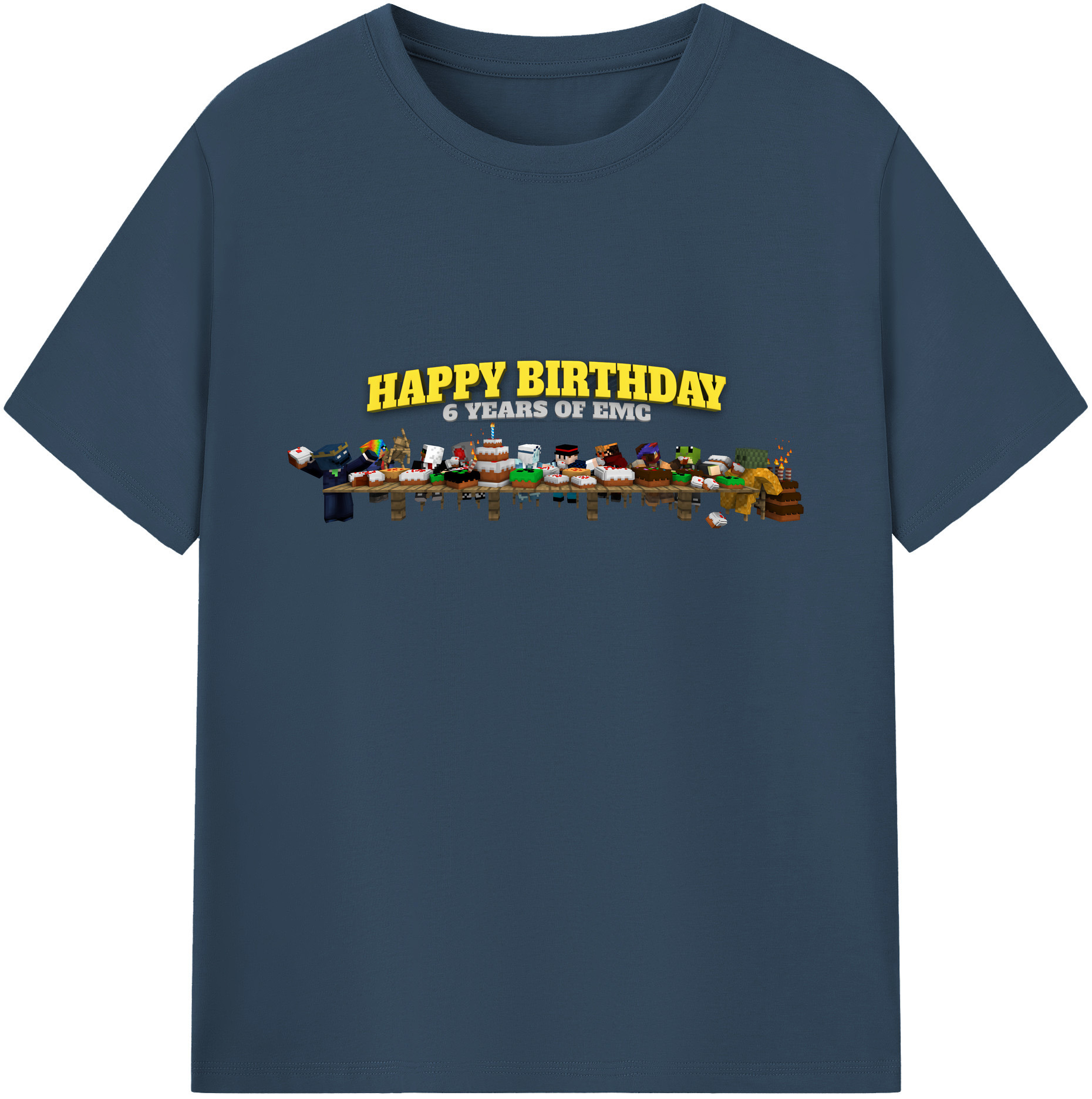 （画像用） マインクラフト ブロックの世界 Minecraft MC Block world 綿100％ メンズ半袖Tシャツ｜肌触りやわらか＆通気性