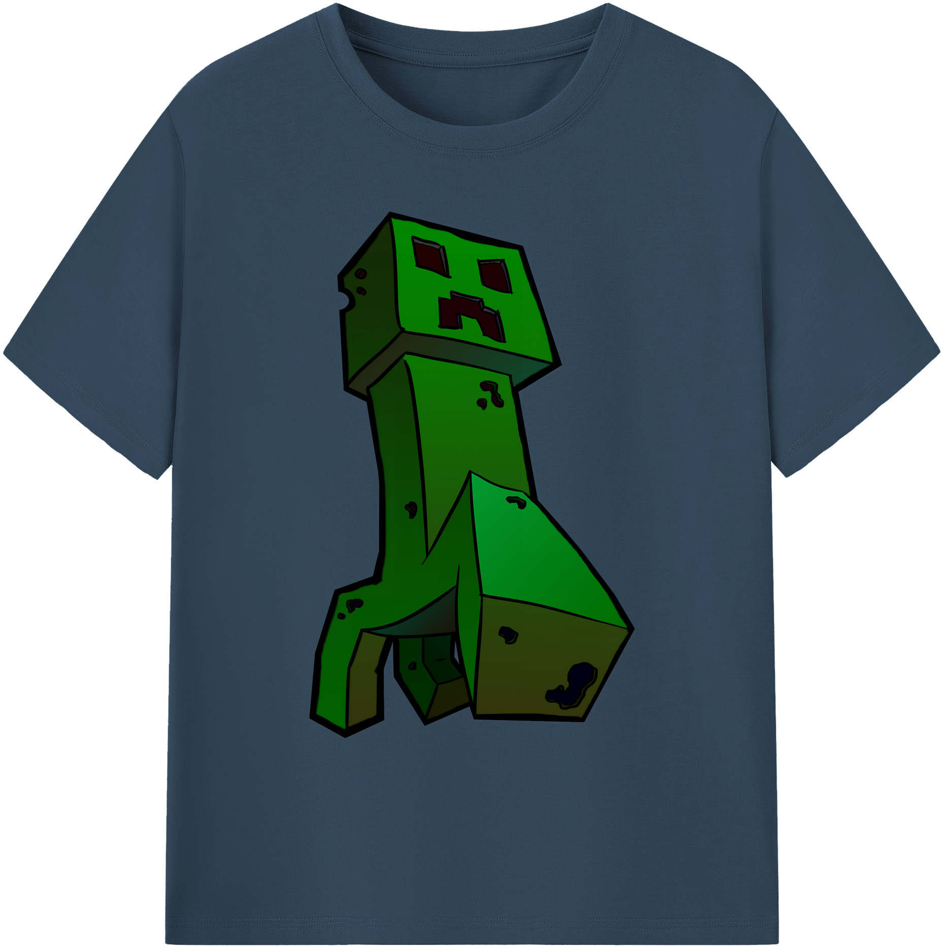 （画像用） マインクラフト ブロックの世界 Minecraft MC Block world 綿100％ メンズ半袖Tシャツ｜肌触りやわらか＆通気性