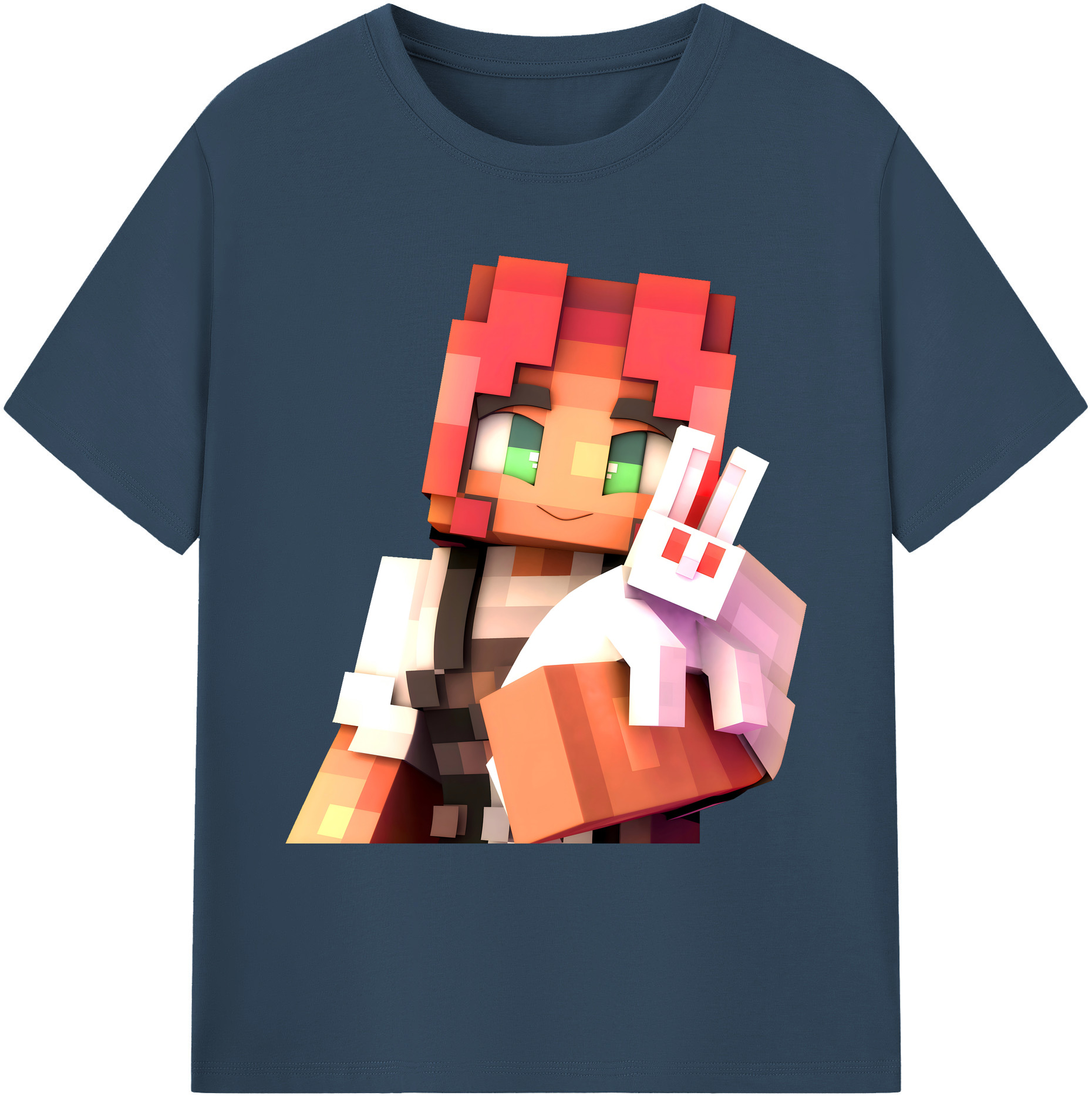 （画像用） マインクラフト ブロックの世界 Minecraft MC Block world 綿100％ メンズ半袖Tシャツ｜肌触りやわらか＆通気性