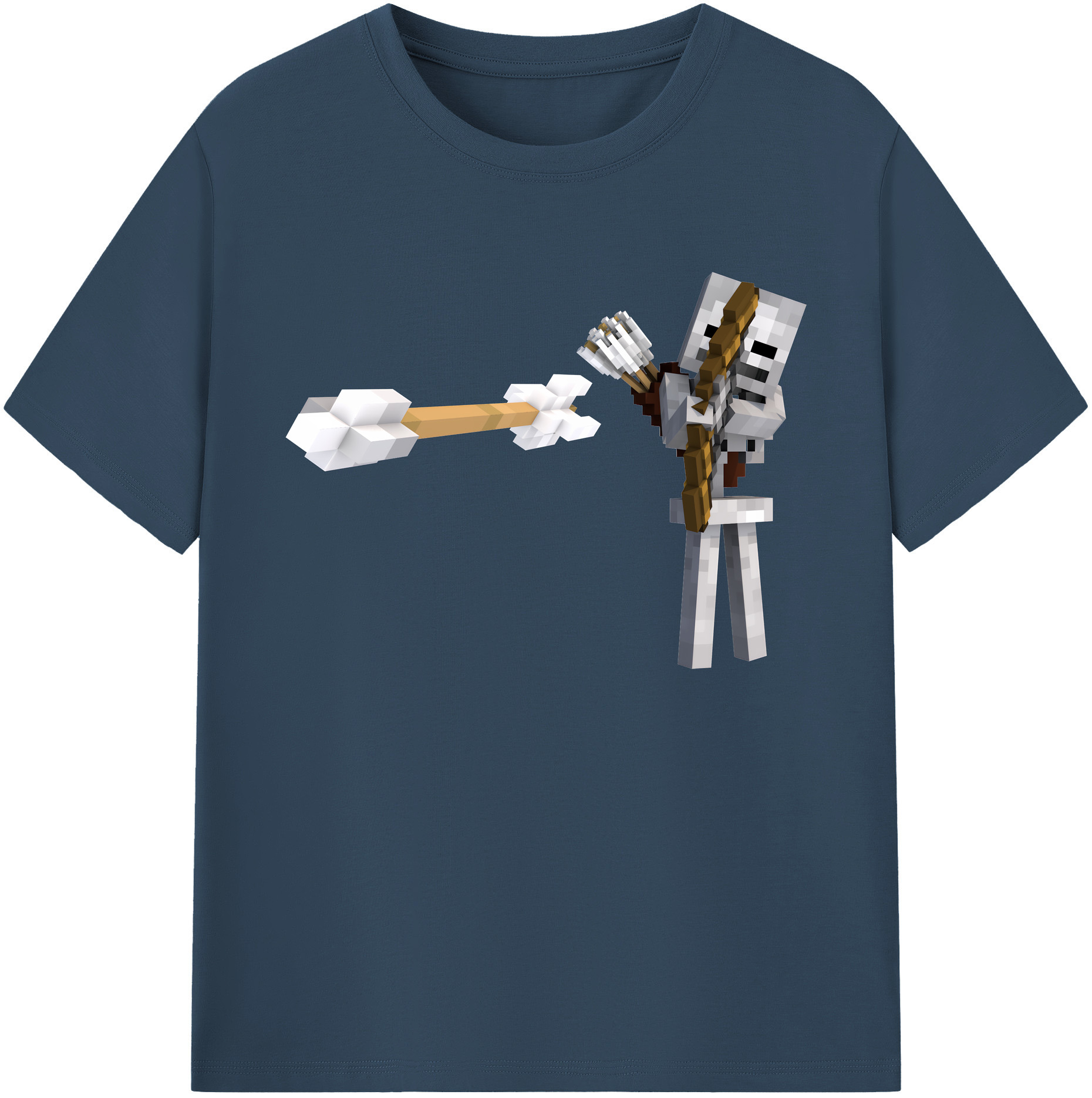 （画像用） マインクラフト ブロックの世界 Minecraft MC Block world 綿100％ メンズ半袖Tシャツ｜肌触りやわらか＆通気性