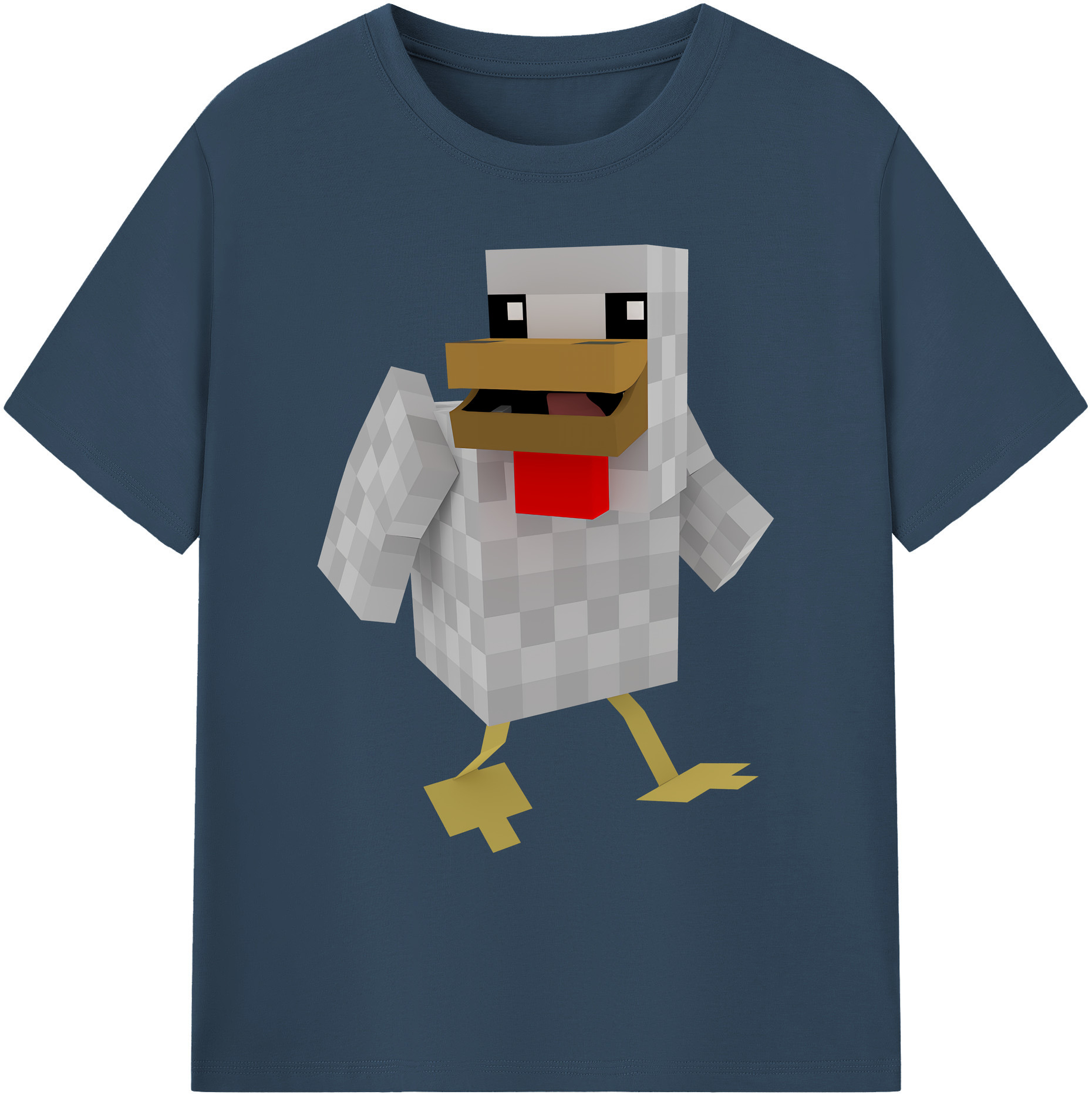 （画像用） マインクラフト ブロックの世界 Minecraft MC Block world 綿100％ メンズ半袖Tシャツ｜肌触りやわらか＆通気性