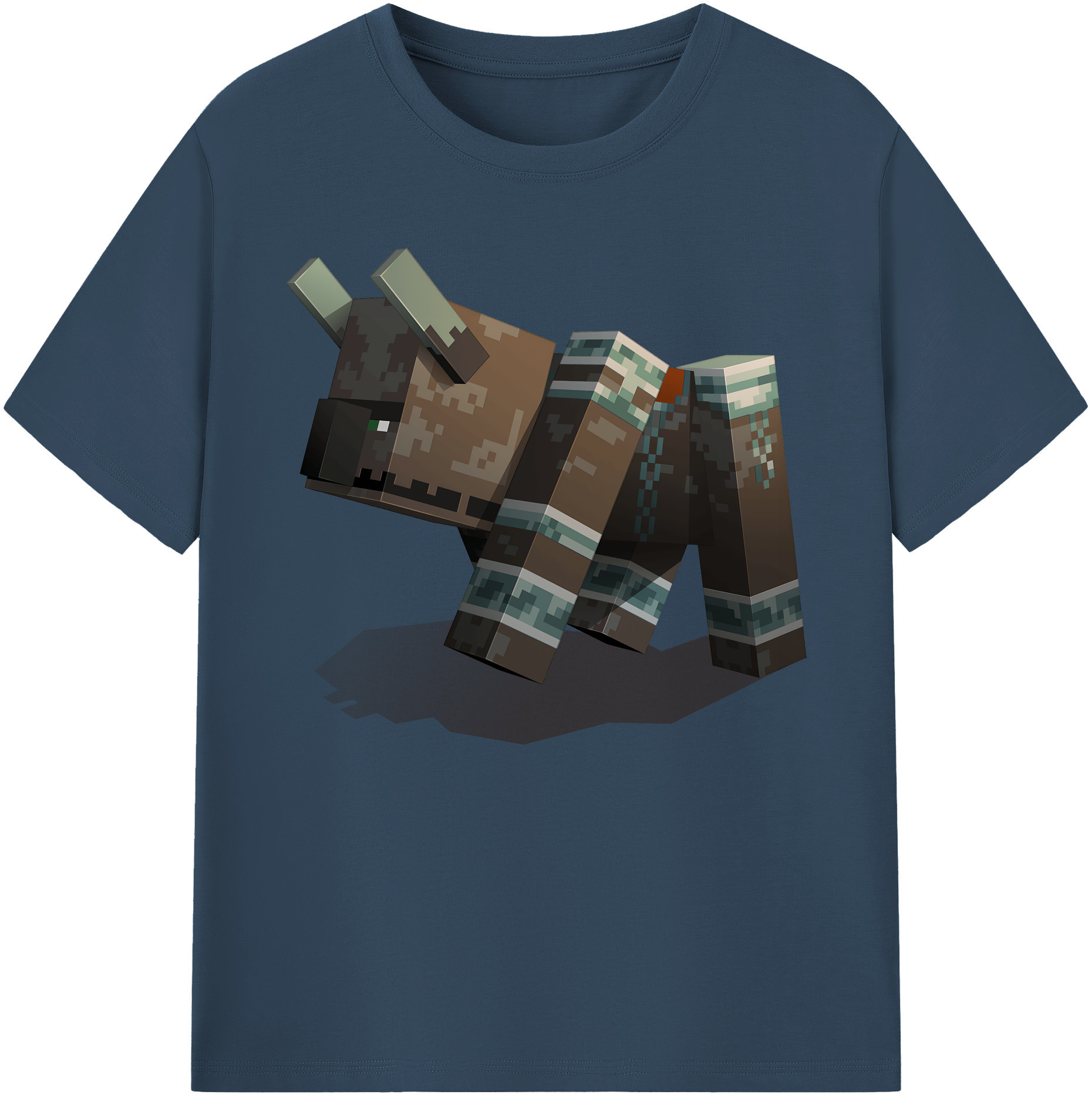 （画像用） マインクラフト ブロックの世界 Minecraft MC Block world 綿100％ メンズ半袖Tシャツ｜肌触りやわらか＆通気性