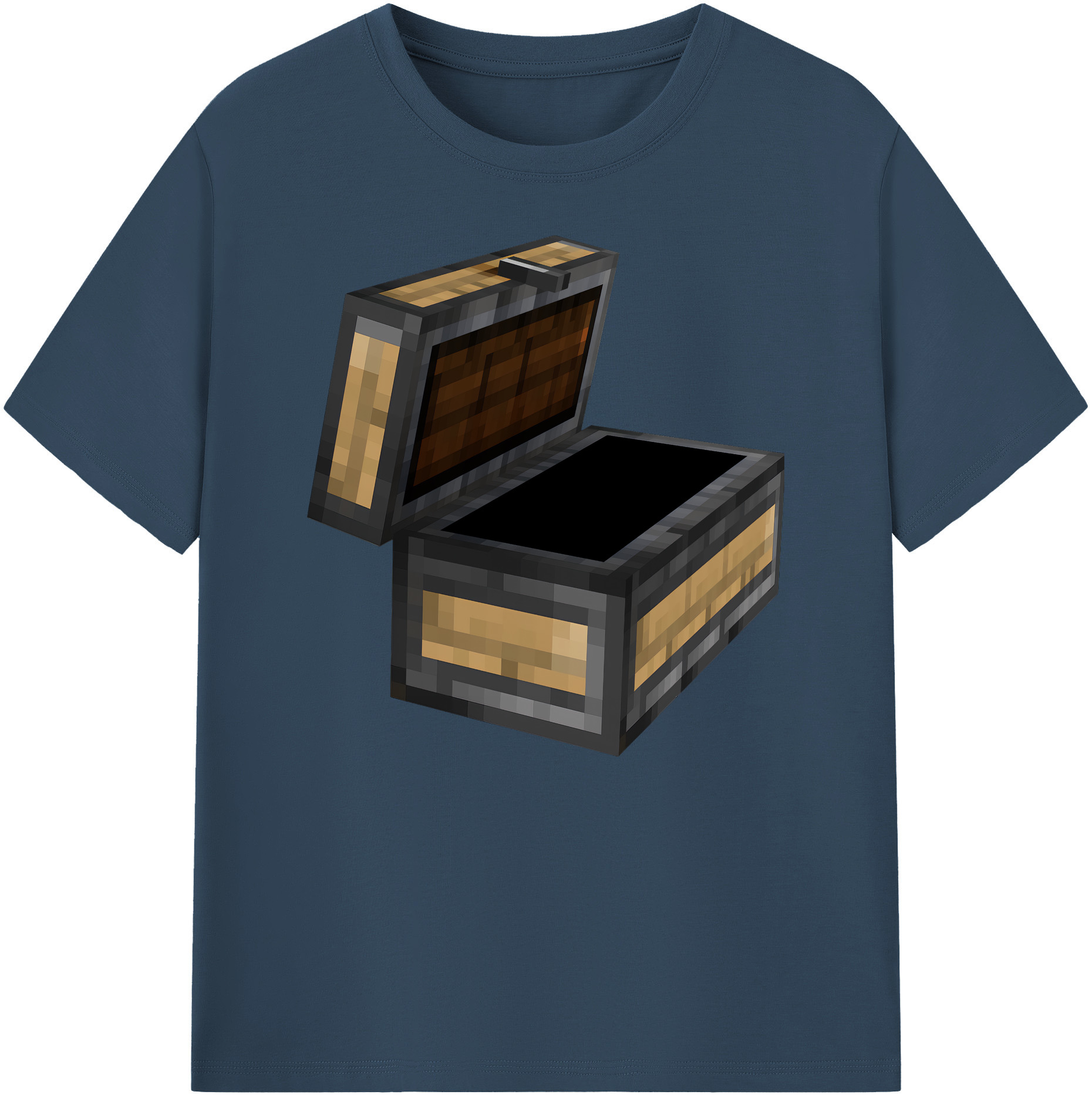 （画像用） マインクラフト ブロックの世界 Minecraft MC Block world 綿100％ メンズ半袖Tシャツ｜肌触りやわらか＆通気性