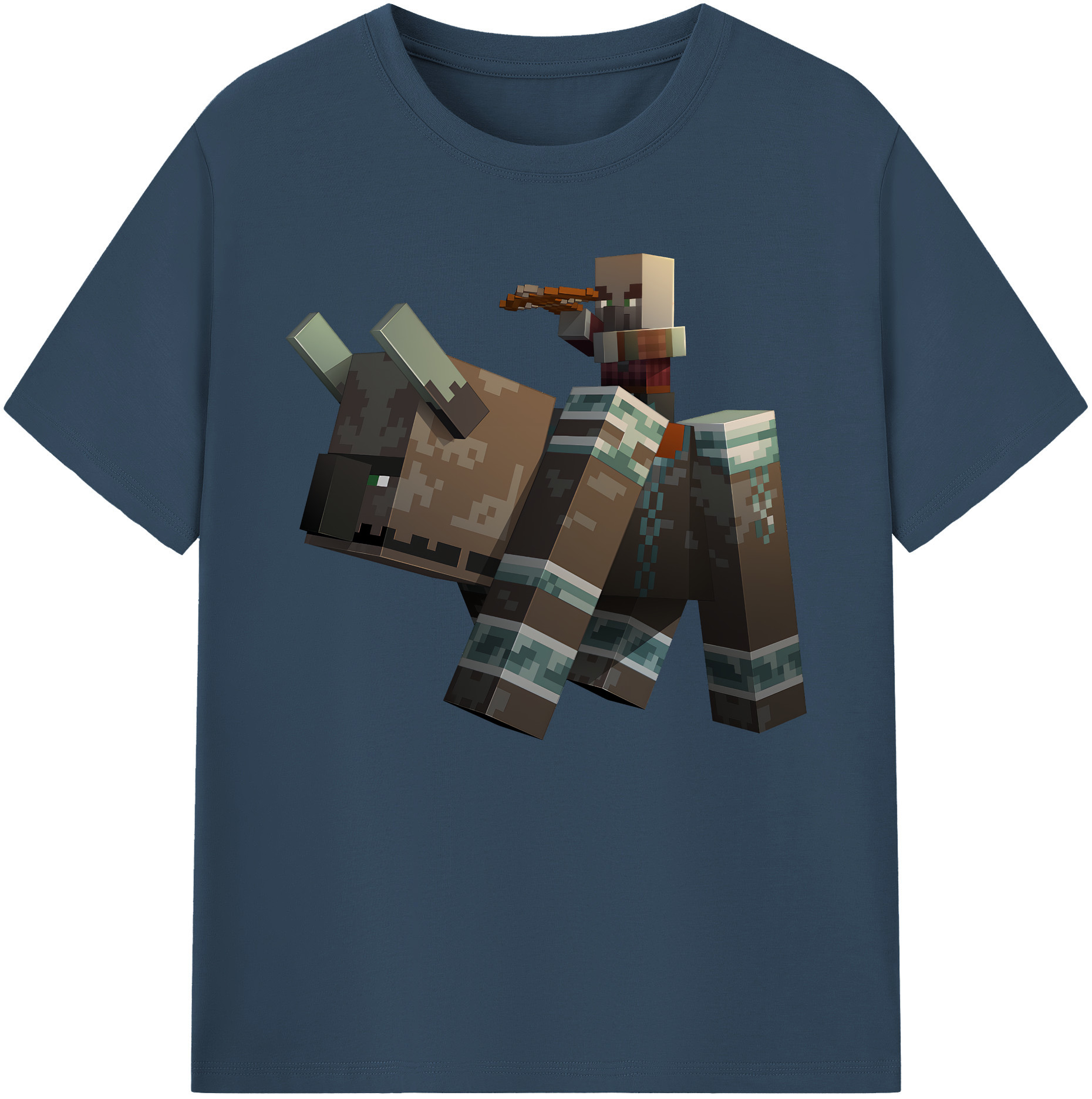 （画像用） マインクラフト ブロックの世界 Minecraft MC Block world 綿100％ メンズ半袖Tシャツ｜肌触りやわらか＆通気性