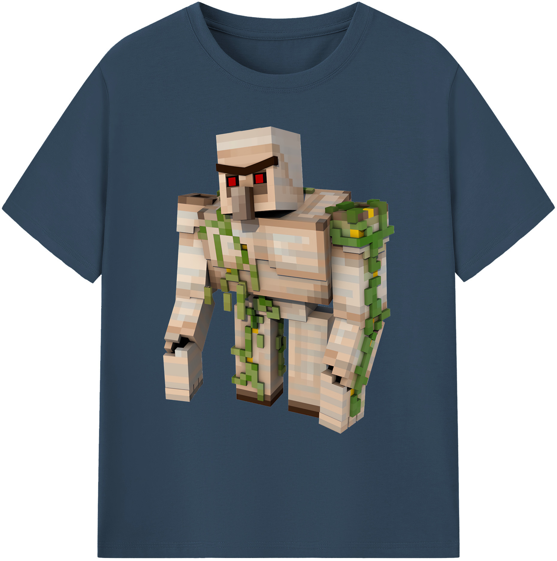 （画像用） マインクラフト ブロックの世界 Minecraft MC Block world 綿100％ メンズ半袖Tシャツ｜肌触りやわらか＆通気性
