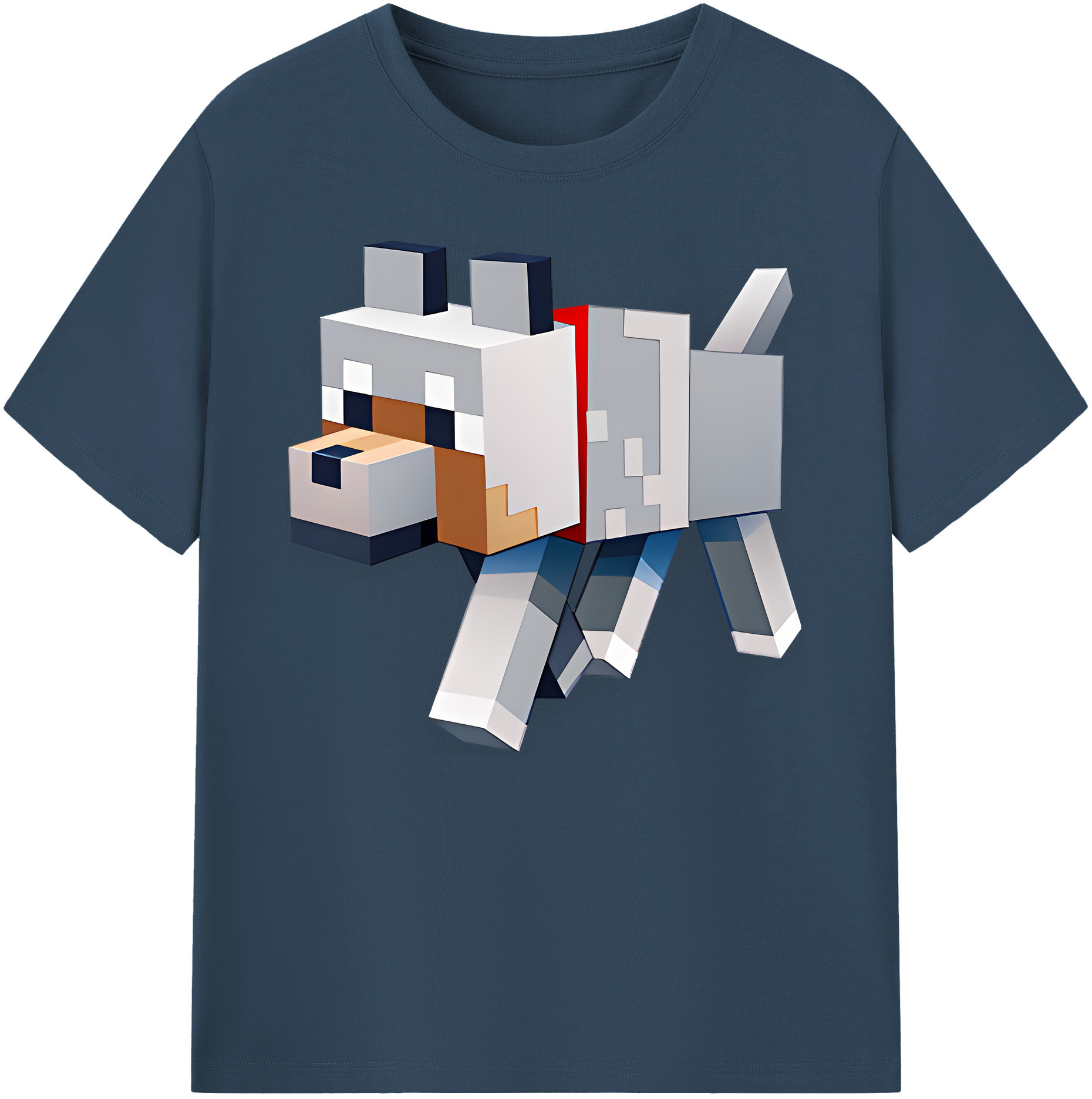 （画像用） マインクラフト ブロックの世界 Minecraft MC Block world 綿100％ メンズ半袖Tシャツ｜肌触りやわらか＆通気性