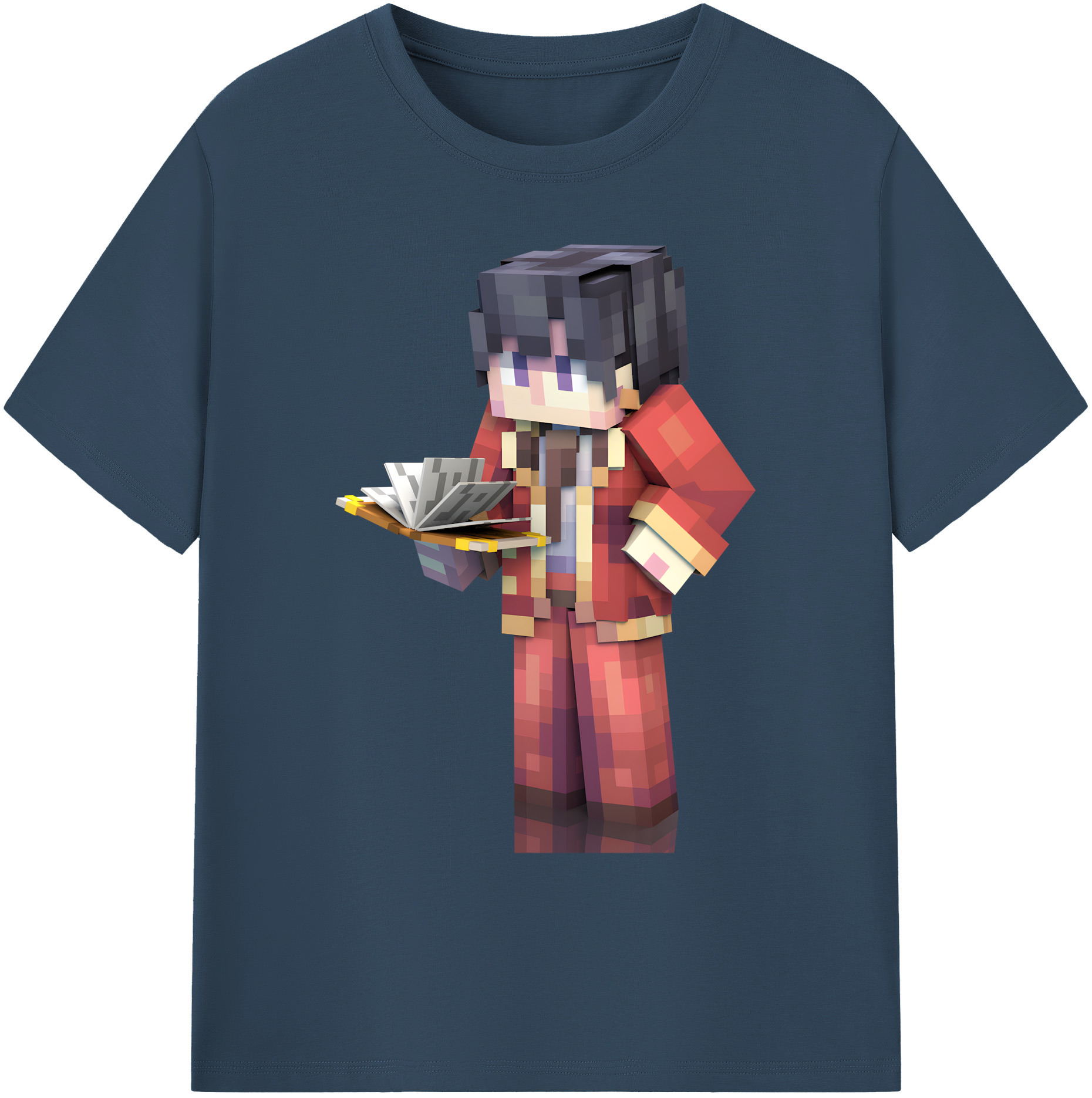 （画像用） マインクラフト ブロックの世界 Minecraft MC Block world 綿100％ メンズ半袖Tシャツ｜肌触りやわらか＆通気性
