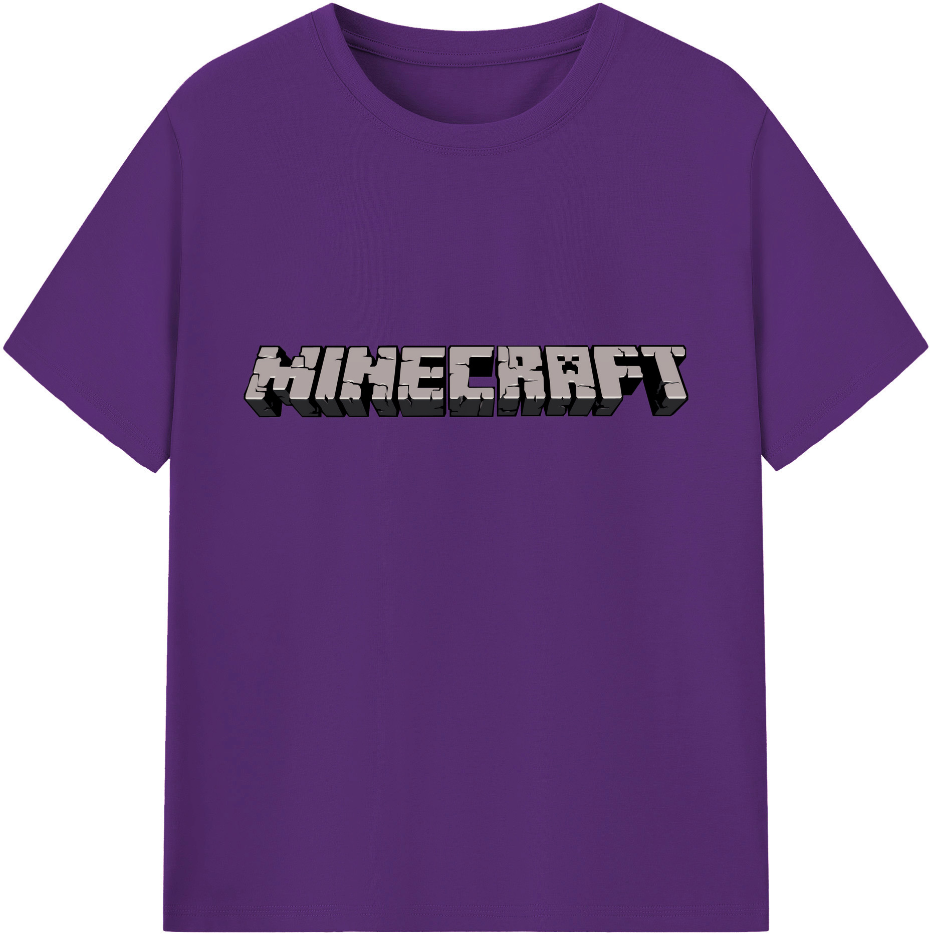 （画像用） マインクラフト ブロックの世界 Minecraft MC Block world 綿100％ メンズ半袖Tシャツ｜肌触りやわらか＆通気性