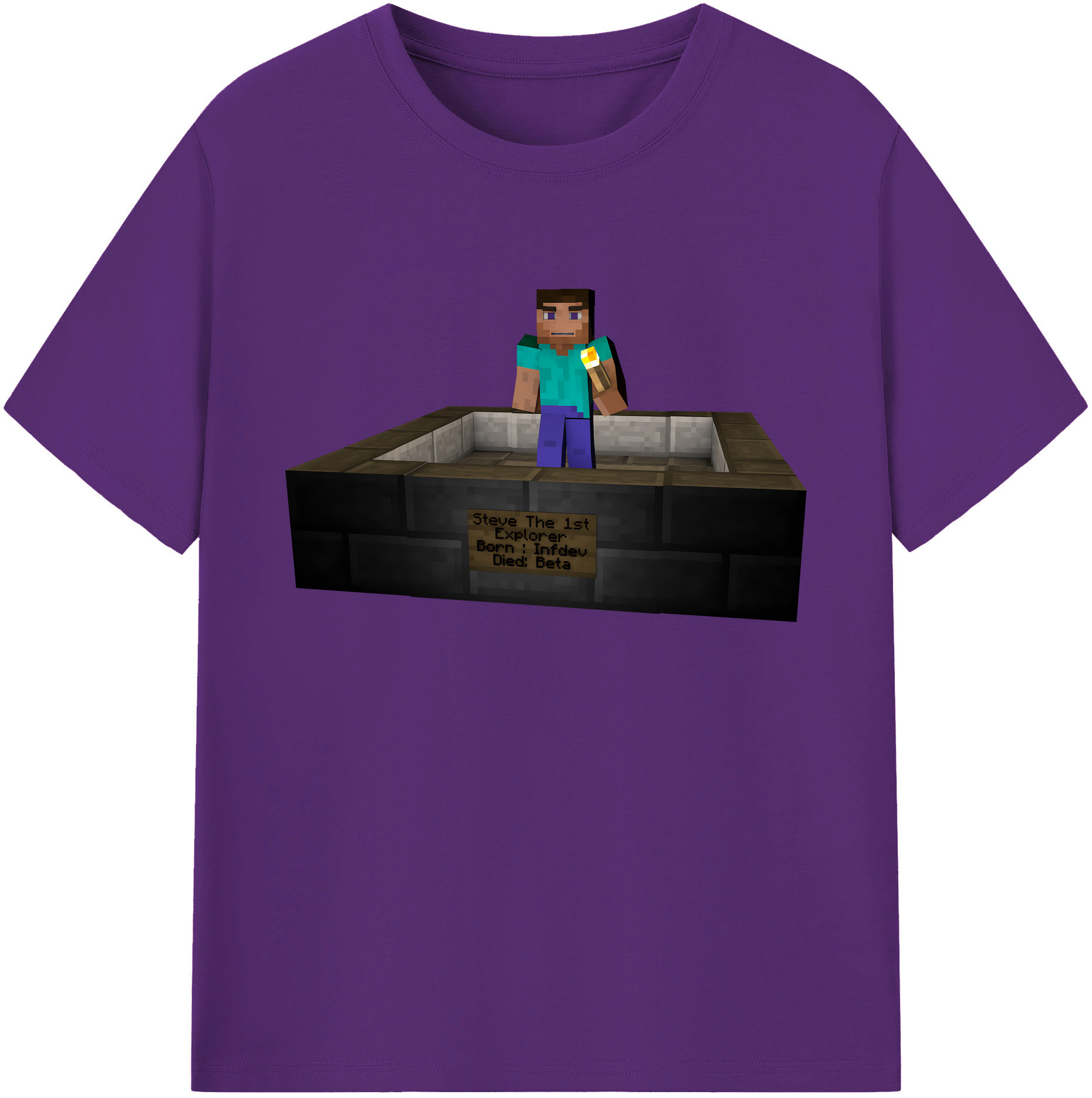 （画像用） マインクラフト ブロックの世界 Minecraft MC Block world 綿100％ メンズ半袖Tシャツ｜肌触りやわらか＆通気性