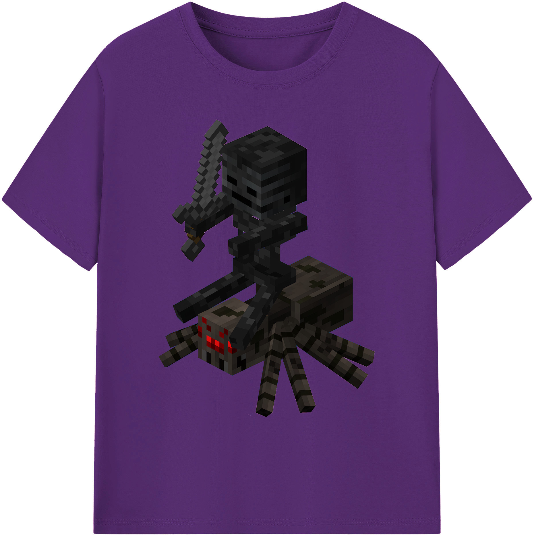（画像用） マインクラフト ブロックの世界 Minecraft MC Block world 綿100％ メンズ半袖Tシャツ｜肌触りやわらか＆通気性