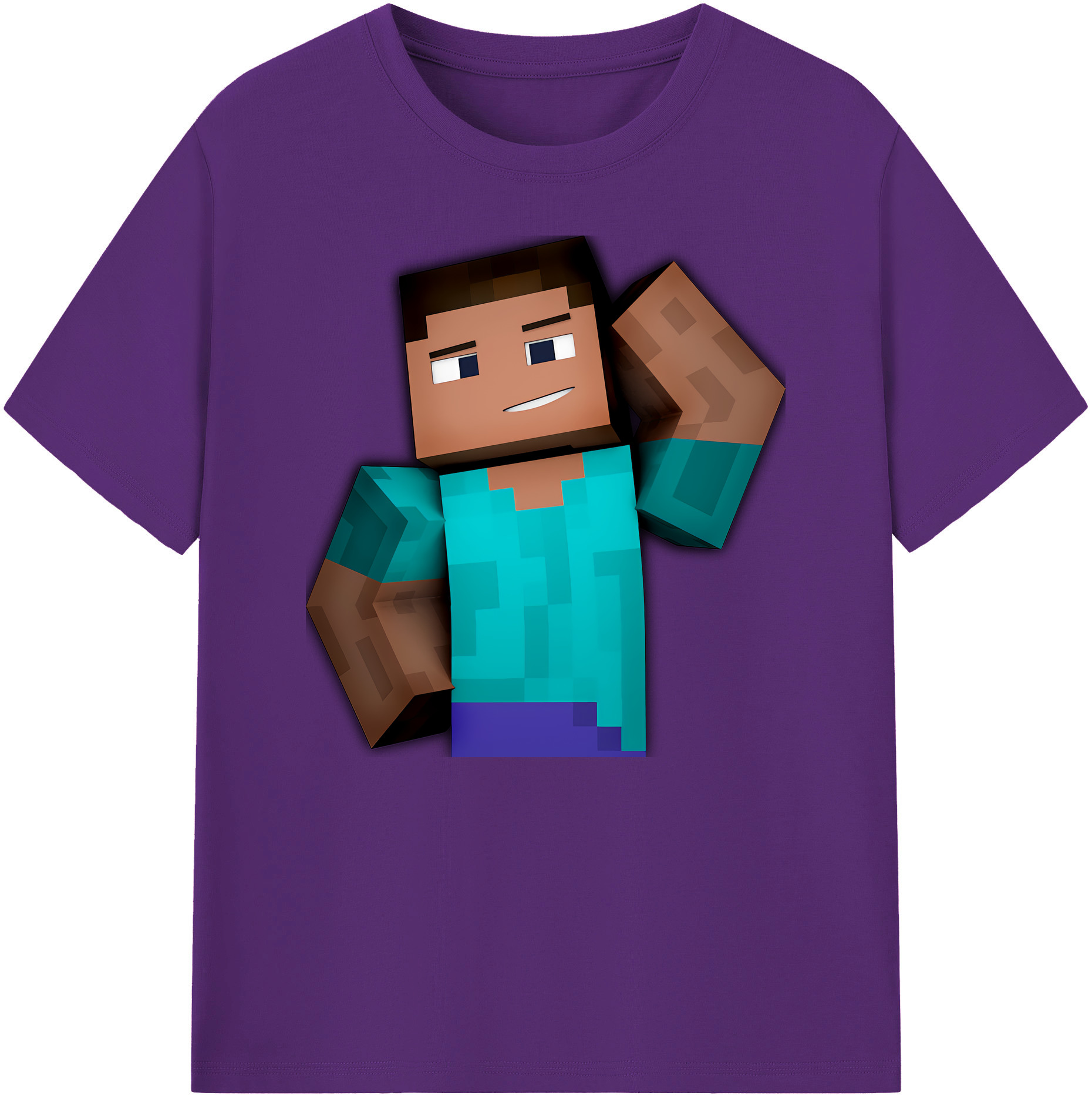 （画像用） マインクラフト ブロックの世界 Minecraft MC Block world 綿100％ メンズ半袖Tシャツ｜肌触りやわらか＆通気性