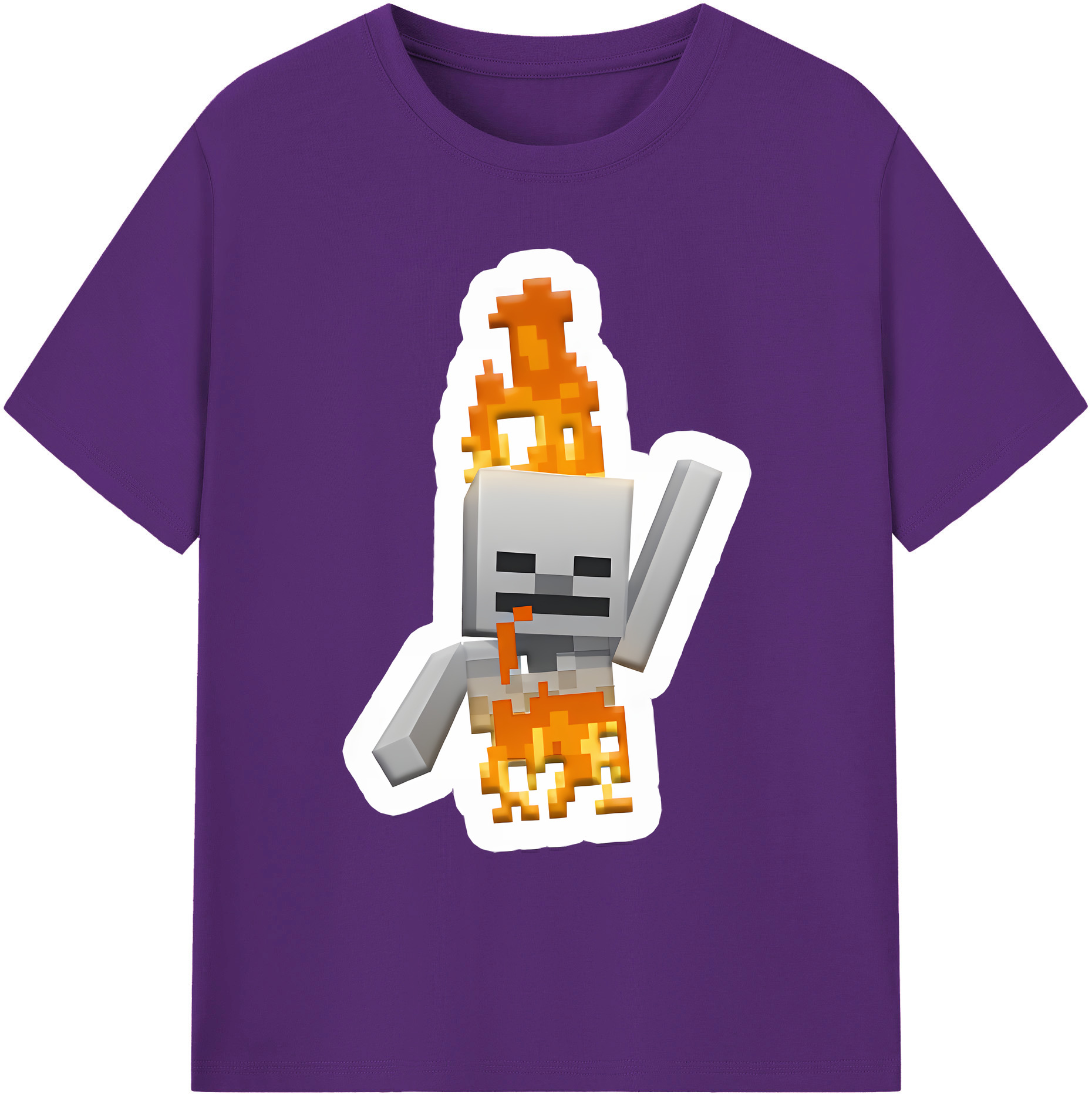 （画像用） マインクラフト ブロックの世界 Minecraft MC Block world 綿100％ メンズ半袖Tシャツ｜肌触りやわらか＆通気性