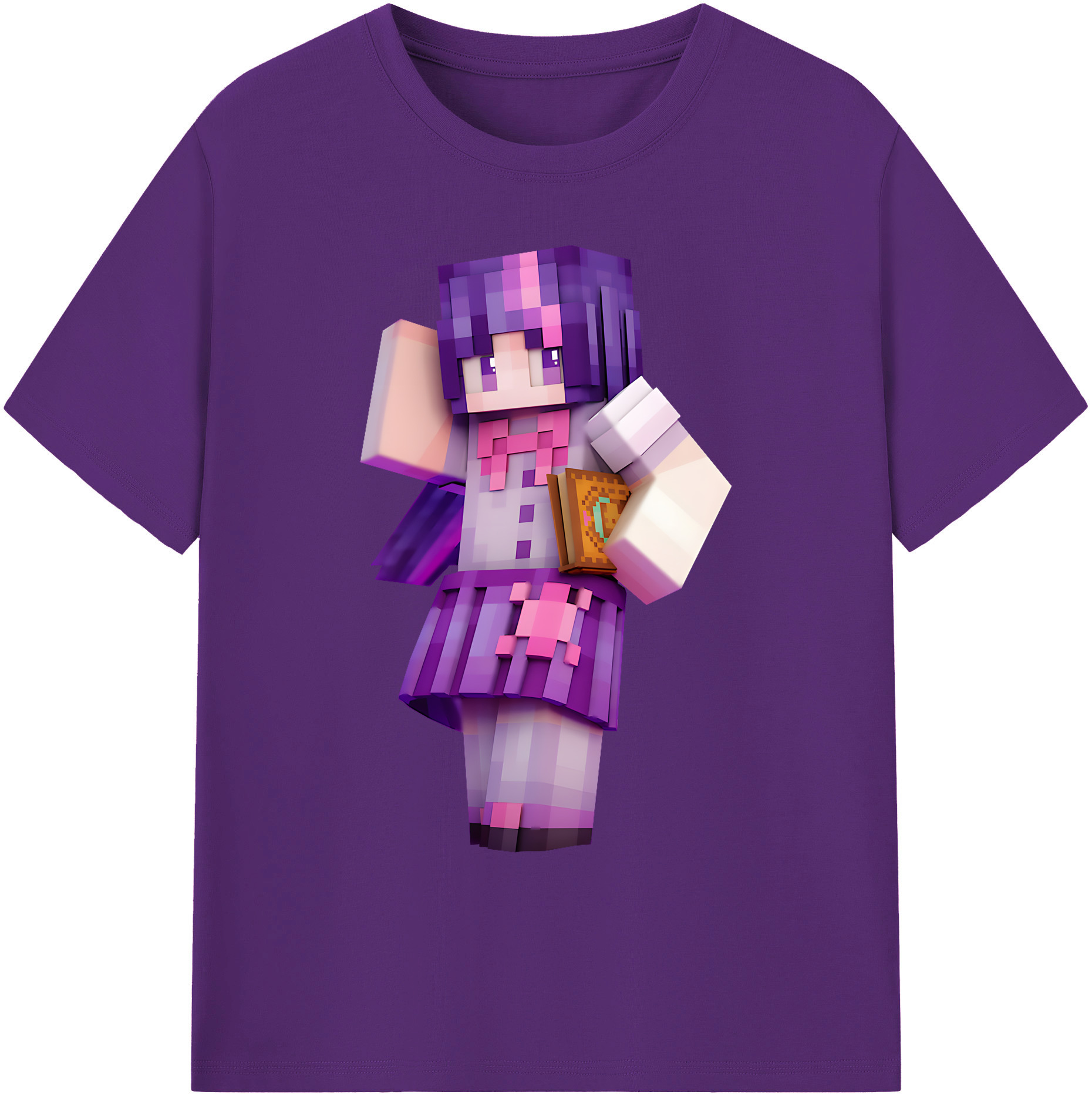 （画像用） マインクラフト ブロックの世界 Minecraft MC Block world 綿100％ メンズ半袖Tシャツ｜肌触りやわらか＆通気性