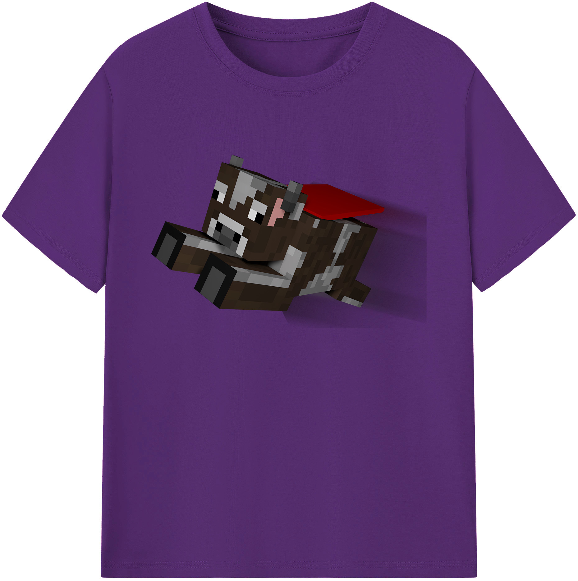 （画像用） マインクラフト ブロックの世界 Minecraft MC Block world 綿100％ メンズ半袖Tシャツ｜肌触りやわらか＆通気性