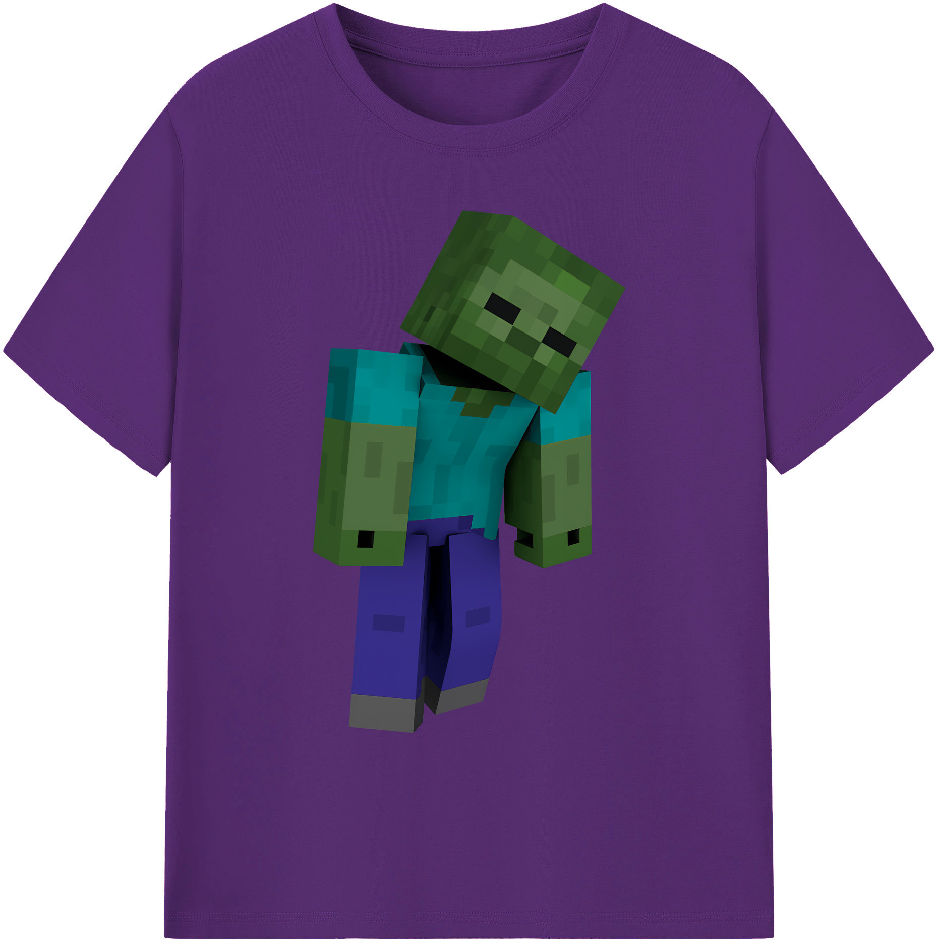 （画像用） マインクラフト ブロックの世界 Minecraft MC Block world 綿100％ メンズ半袖Tシャツ｜肌触りやわらか＆通気性