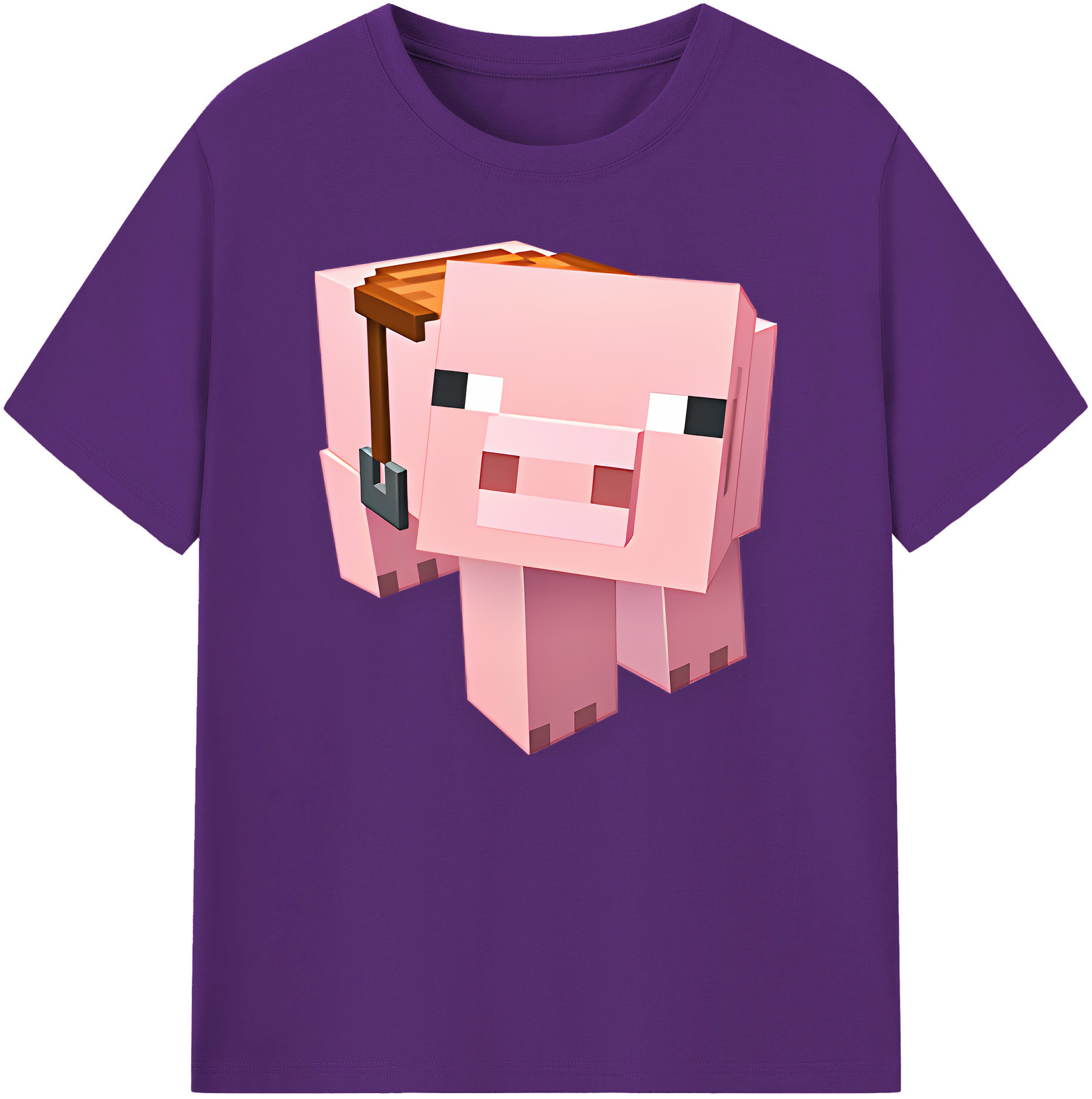 （画像用） マインクラフト ブロックの世界 Minecraft MC Block world 綿100％ メンズ半袖Tシャツ｜肌触りやわらか＆通気性