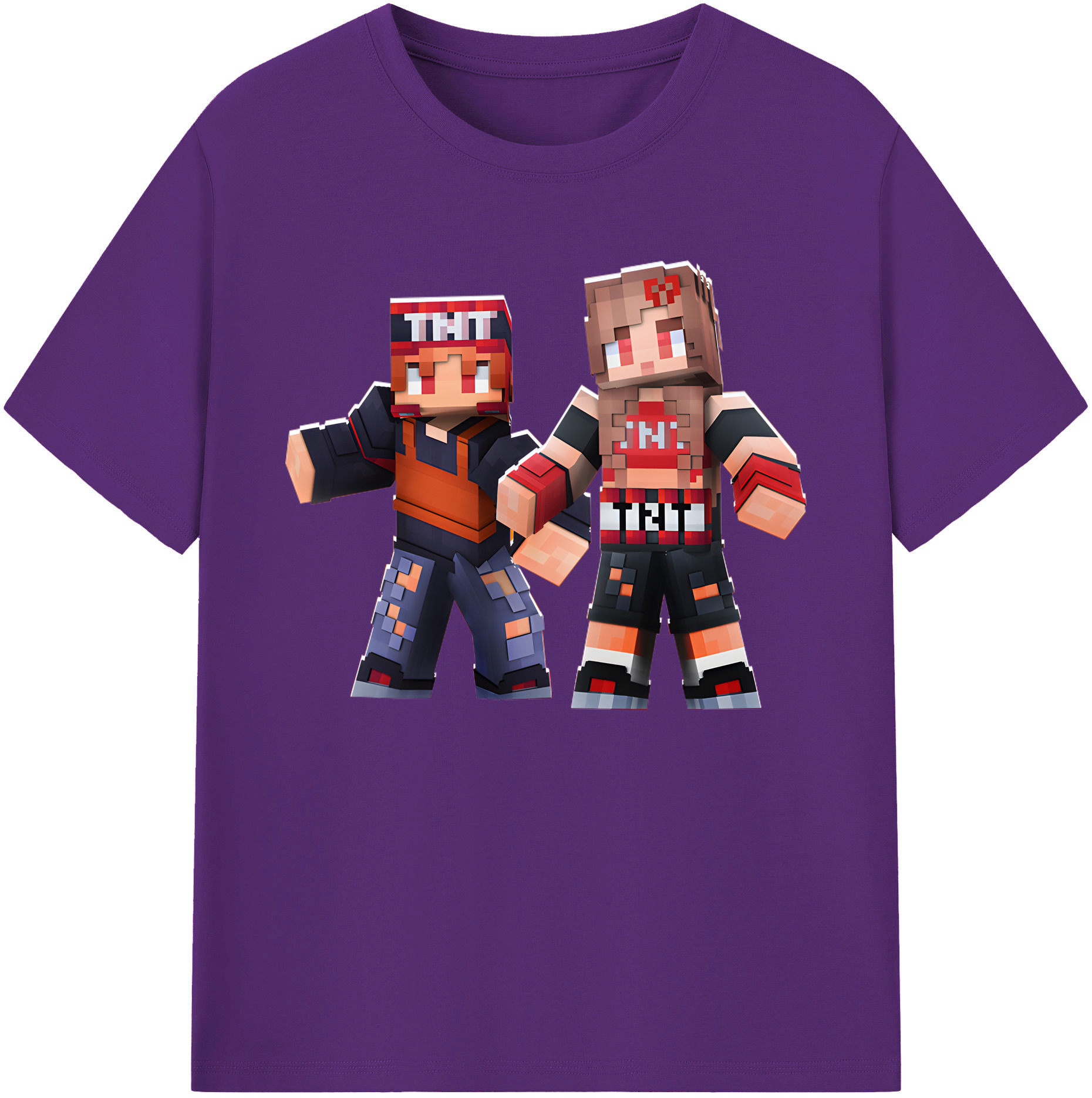 （画像用） マインクラフト ブロックの世界 Minecraft MC Block world 綿100％ メンズ半袖Tシャツ｜肌触りやわらか＆通気性
