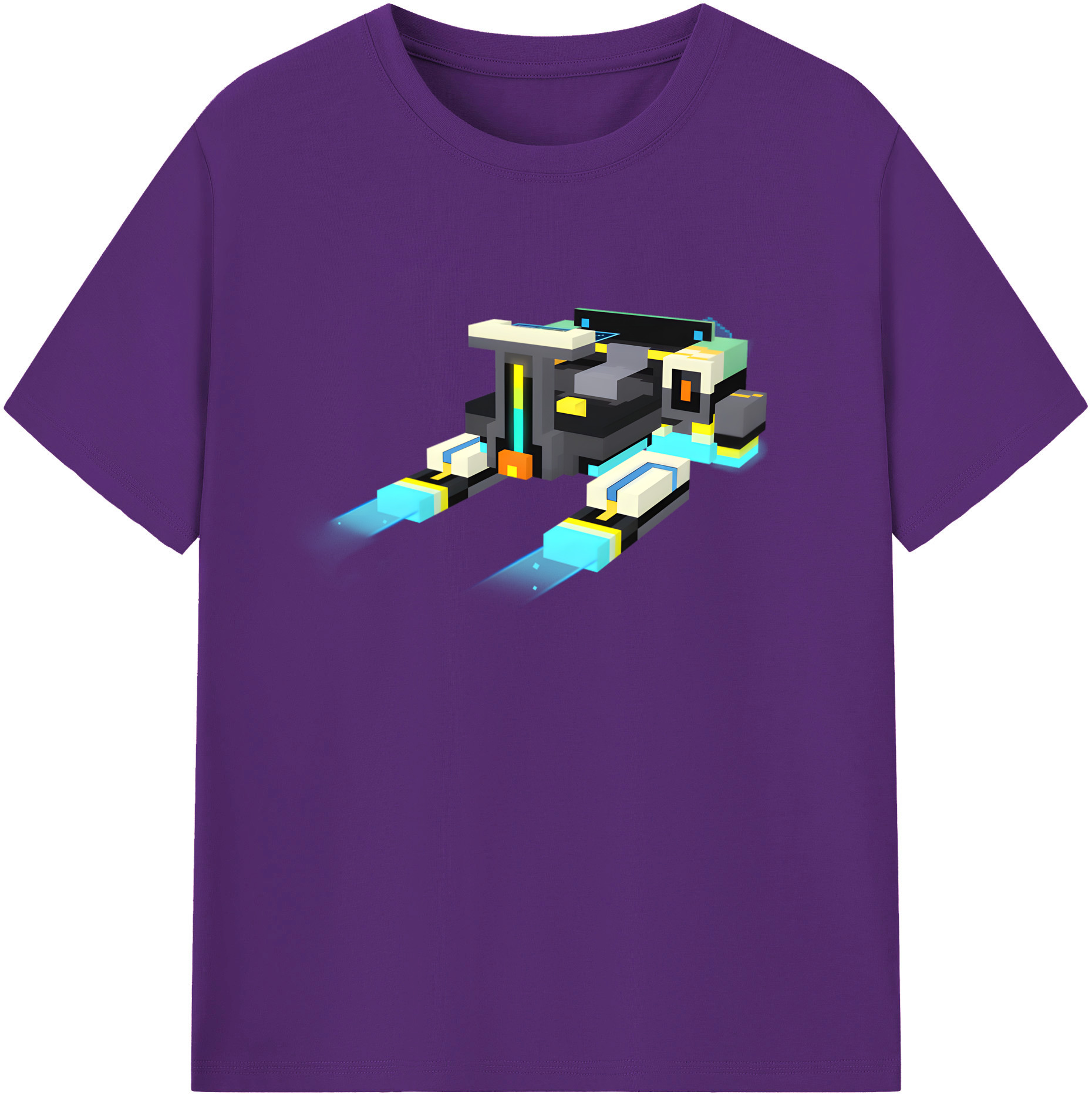 （画像用） マインクラフト ブロックの世界 Minecraft MC Block world 綿100％ メンズ半袖Tシャツ｜肌触りやわらか＆通気性