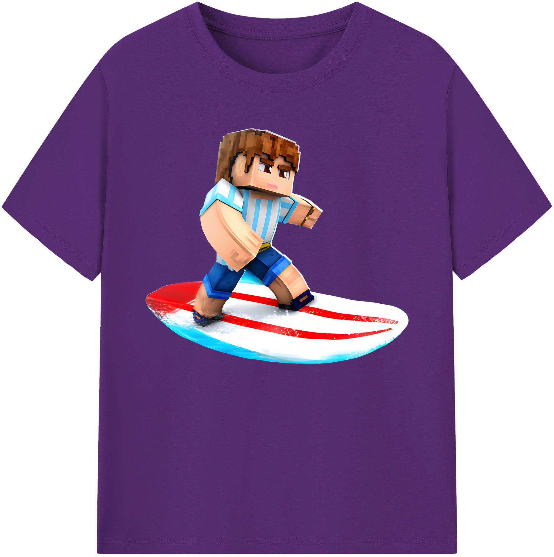 （画像用） マインクラフト ブロックの世界 Minecraft MC Block world 綿100％ メンズ半袖Tシャツ｜肌触りやわらか＆通気性