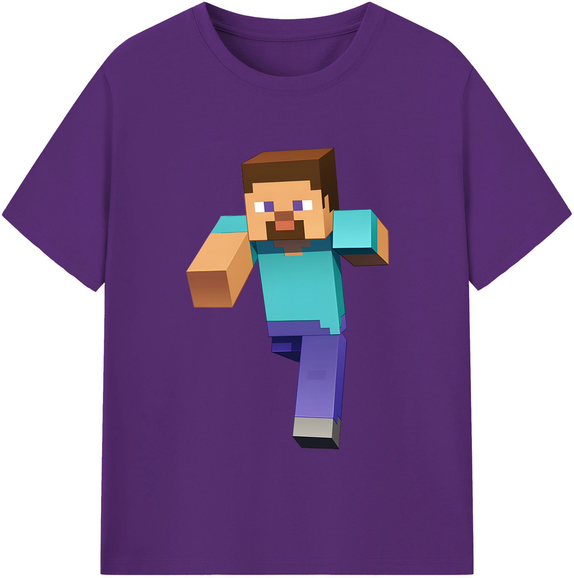 （画像用） マインクラフト ブロックの世界 Minecraft MC Block world 綿100％ メンズ半袖Tシャツ｜肌触りやわらか＆通気性