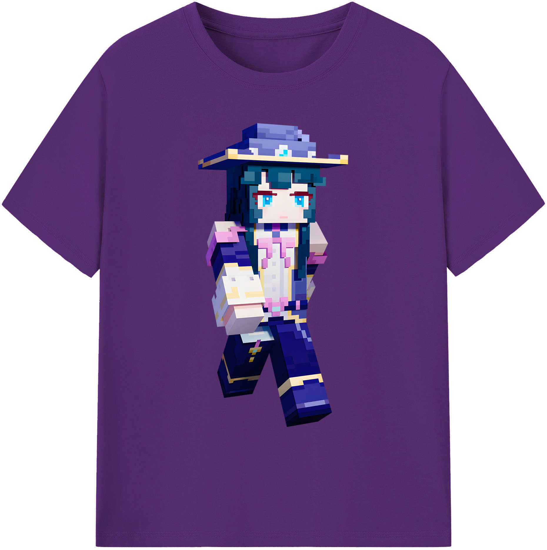 （画像用） マインクラフト ブロックの世界 Minecraft MC Block world 綿100％ メンズ半袖Tシャツ｜肌触りやわらか＆通気性