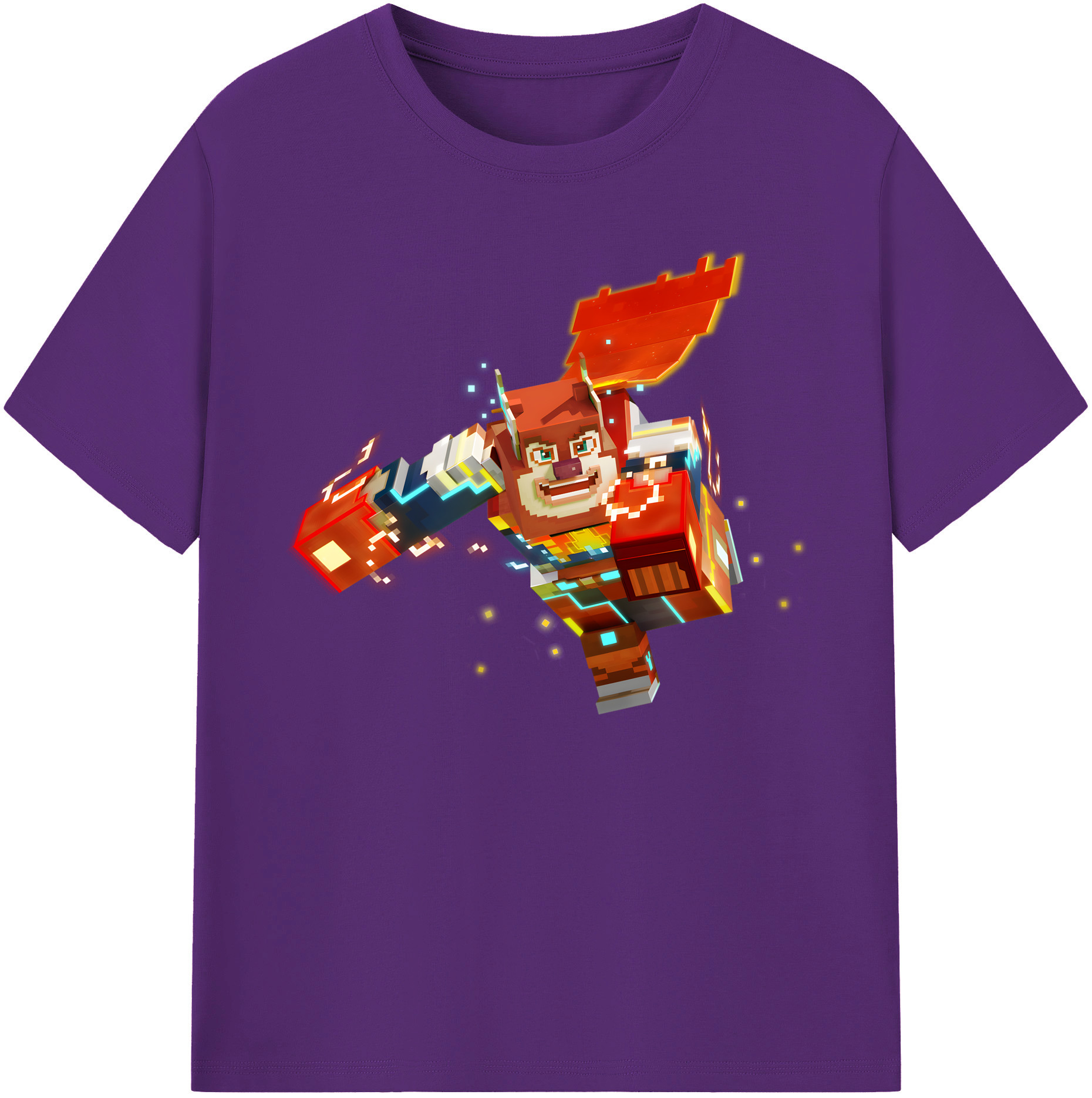 （画像用） マインクラフト ブロックの世界 Minecraft MC Block world 綿100％ メンズ半袖Tシャツ｜肌触りやわらか＆通気性