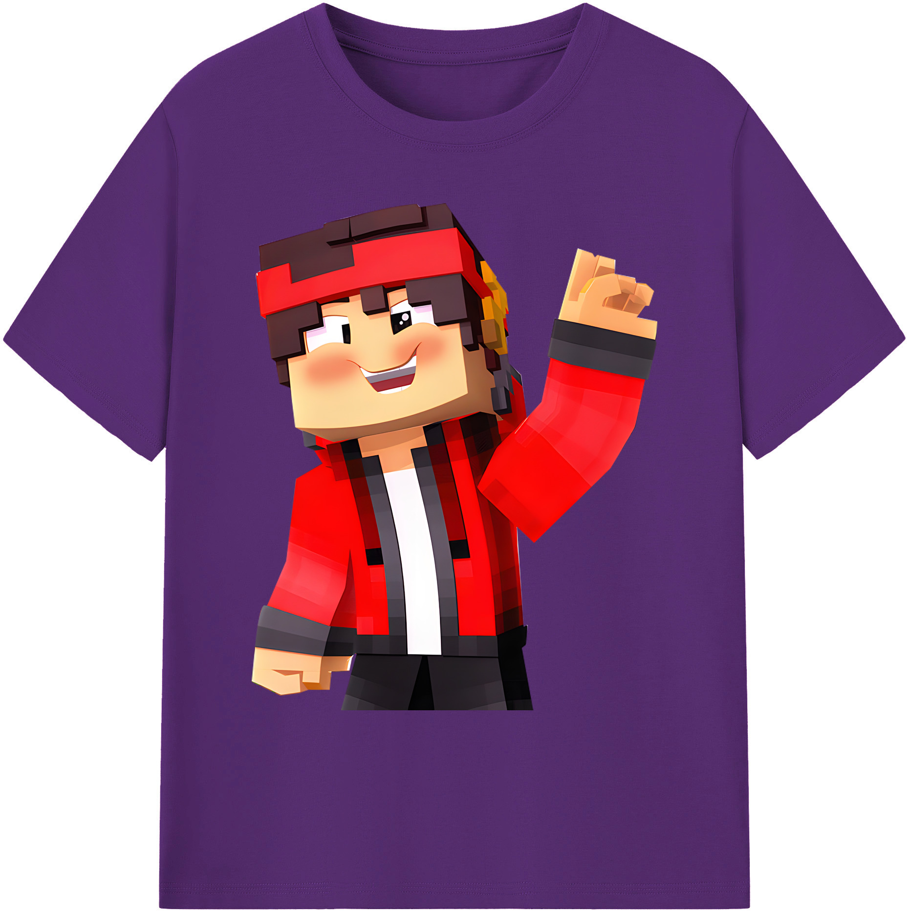 （画像用） マインクラフト ブロックの世界 Minecraft MC Block world 綿100％ メンズ半袖Tシャツ｜肌触りやわらか＆通気性