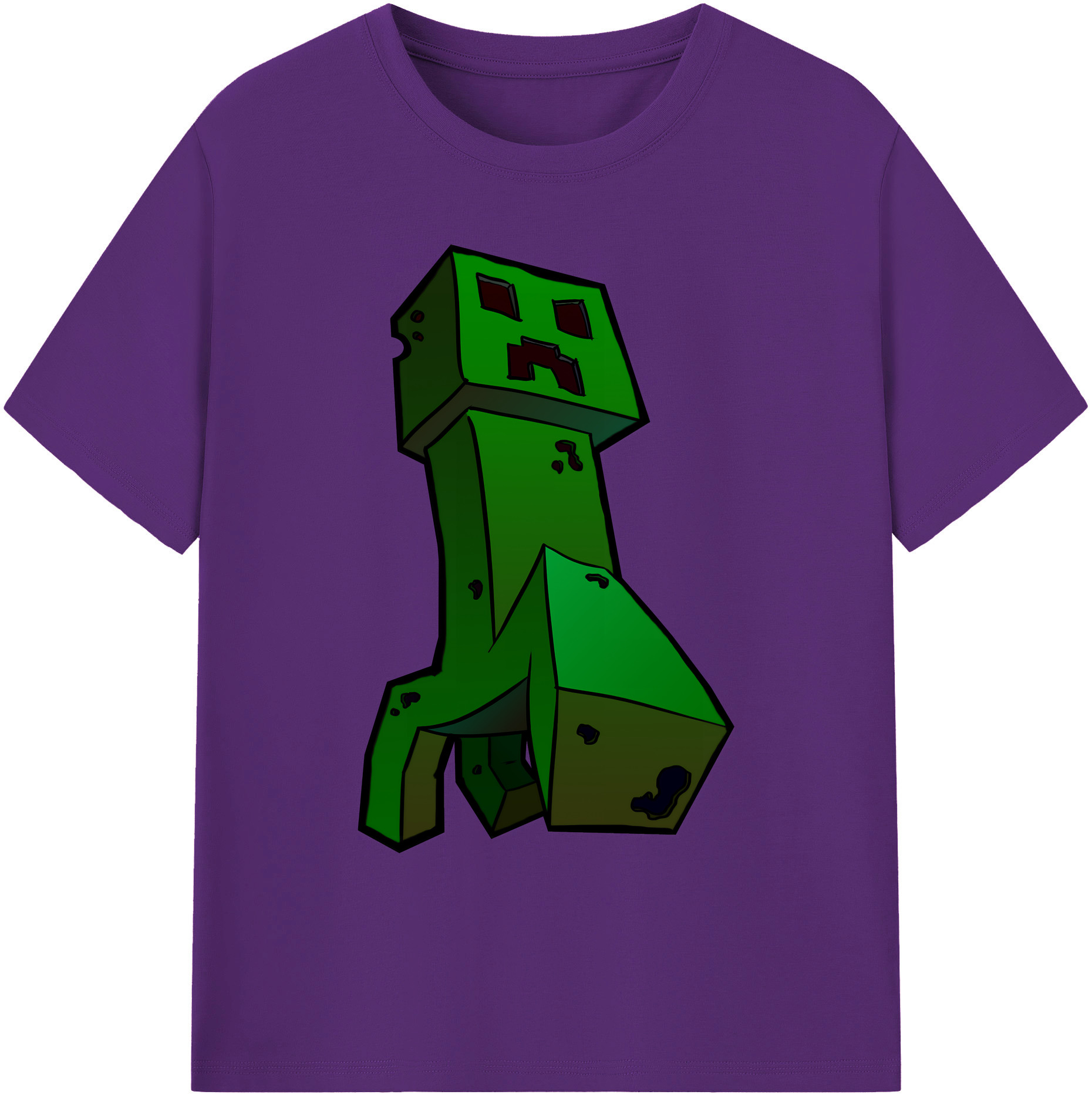 （画像用） マインクラフト ブロックの世界 Minecraft MC Block world 綿100％ メンズ半袖Tシャツ｜肌触りやわらか＆通気性