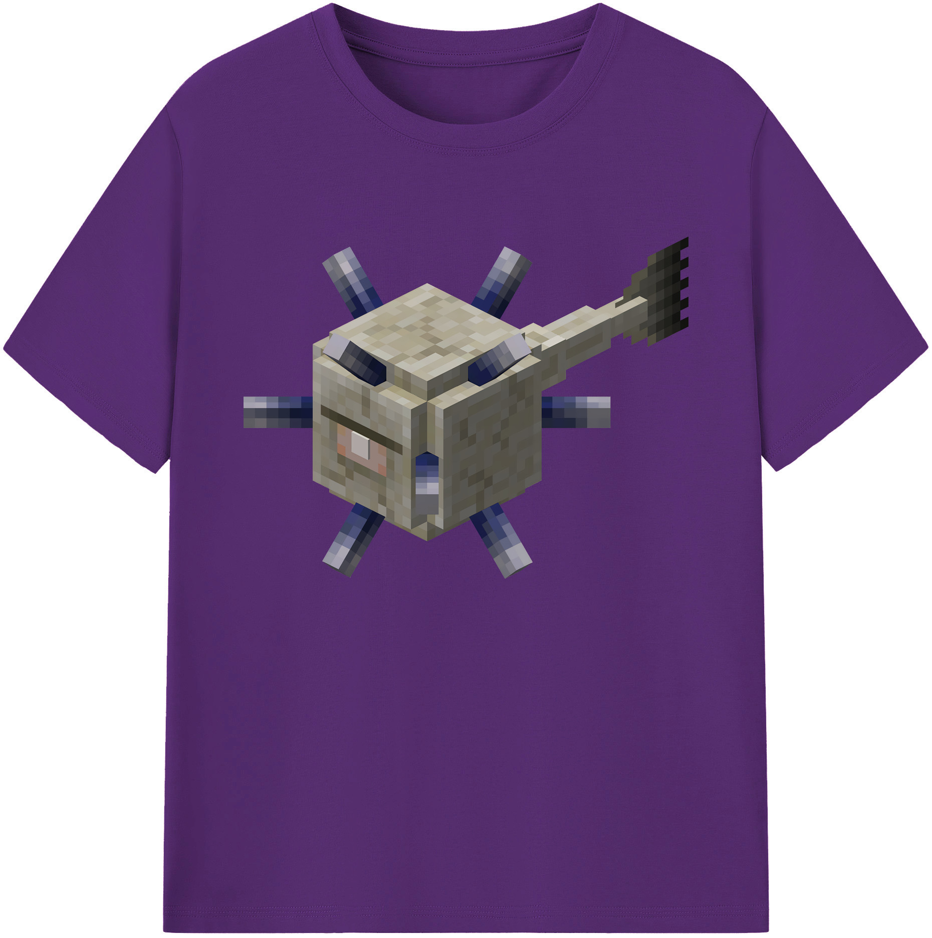 （画像用） マインクラフト ブロックの世界 Minecraft MC Block world 綿100％ メンズ半袖Tシャツ｜肌触りやわらか＆通気性