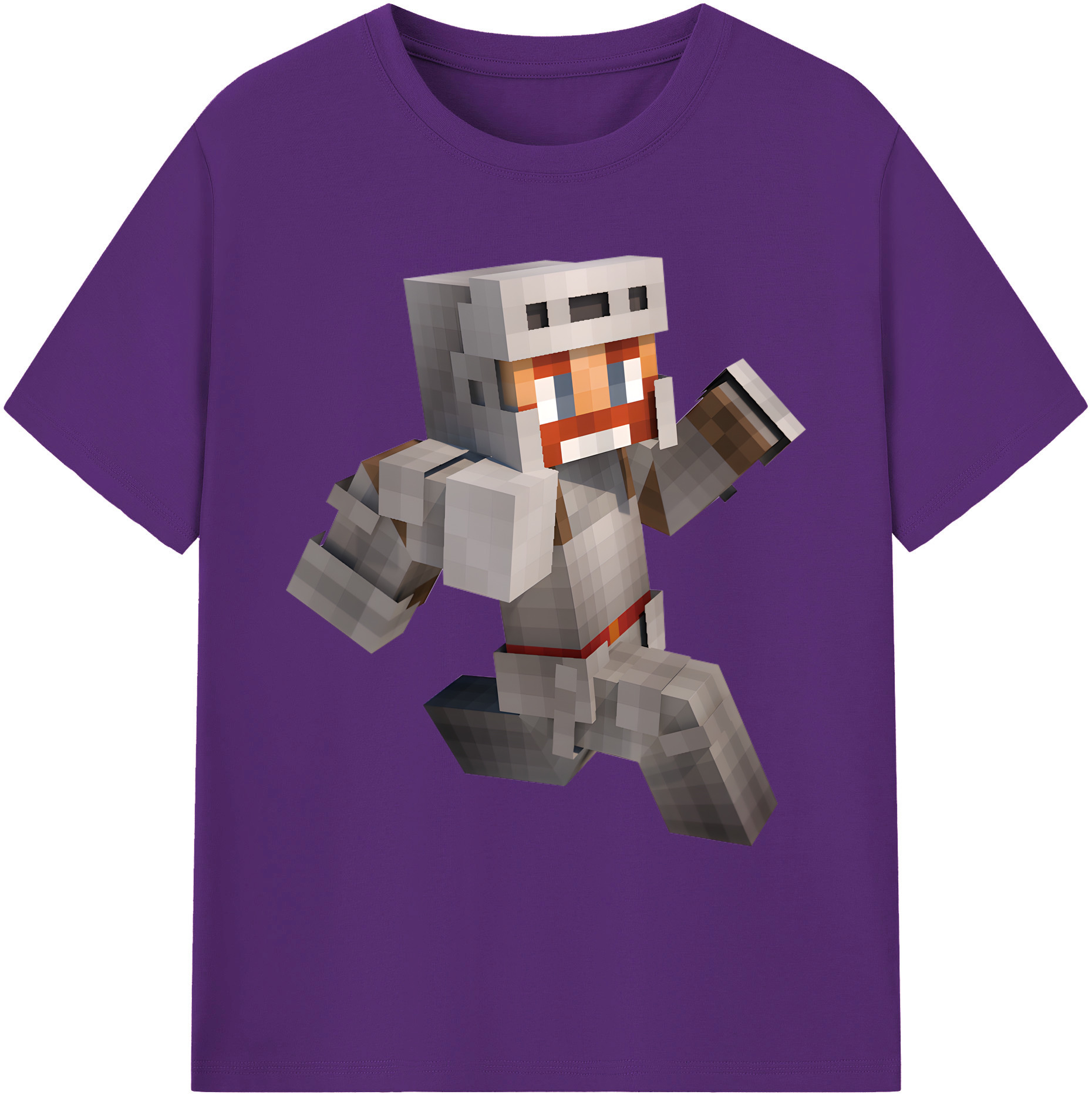 （画像用） マインクラフト ブロックの世界 Minecraft MC Block world 綿100％ メンズ半袖Tシャツ｜肌触りやわらか＆通気性