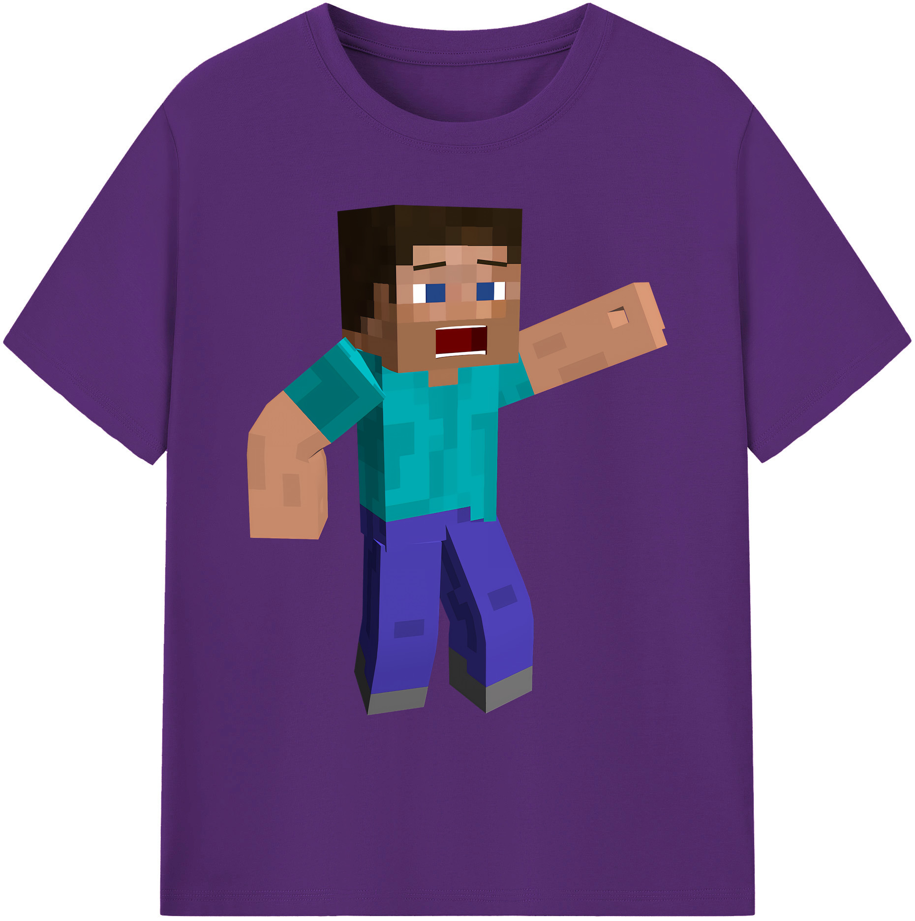（画像用） マインクラフト ブロックの世界 Minecraft MC Block world 綿100％ メンズ半袖Tシャツ｜肌触りやわらか＆通気性