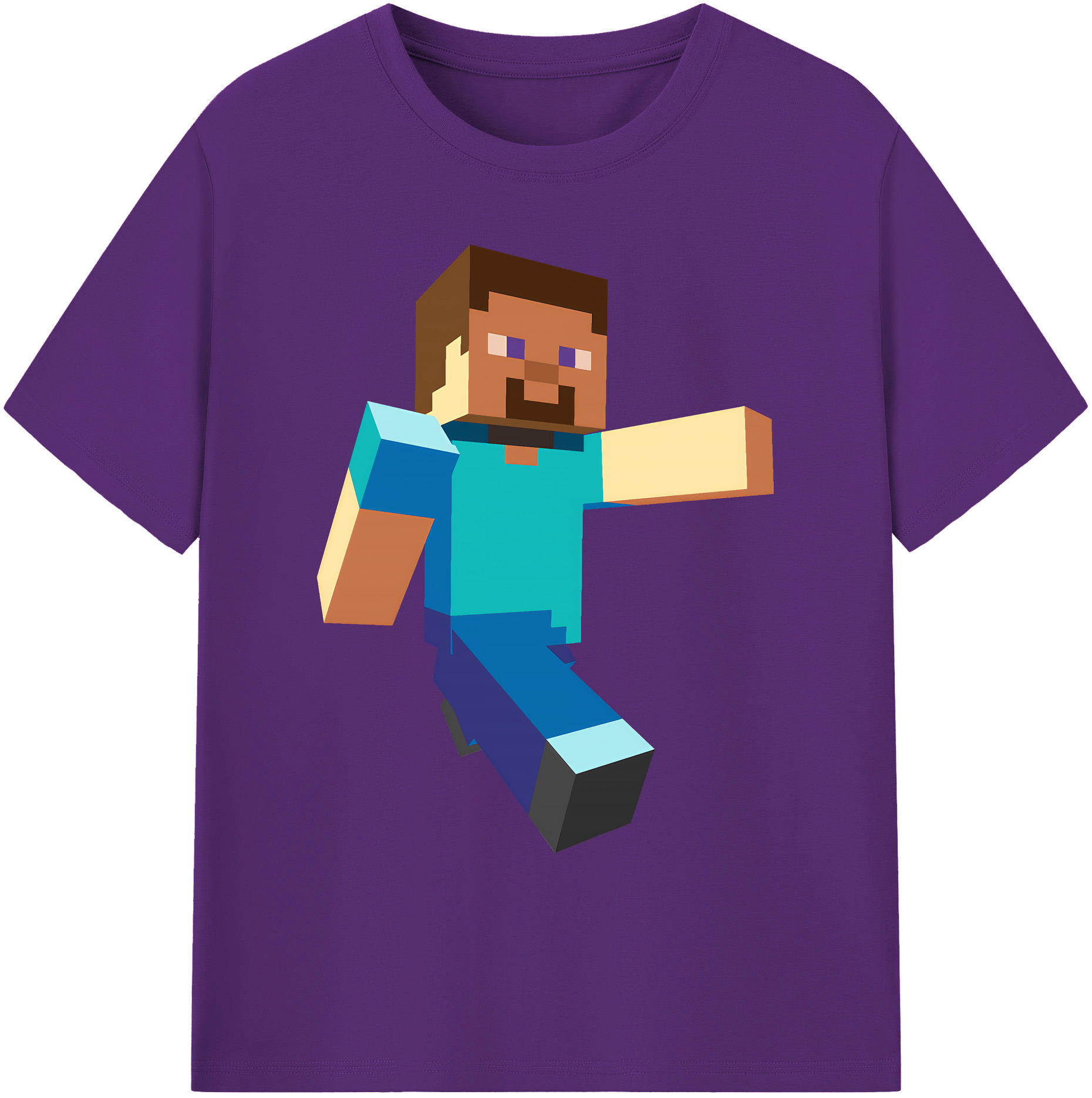 （画像用） マインクラフト ブロックの世界 Minecraft MC Block world 綿100％ メンズ半袖Tシャツ｜肌触りやわらか＆通気性