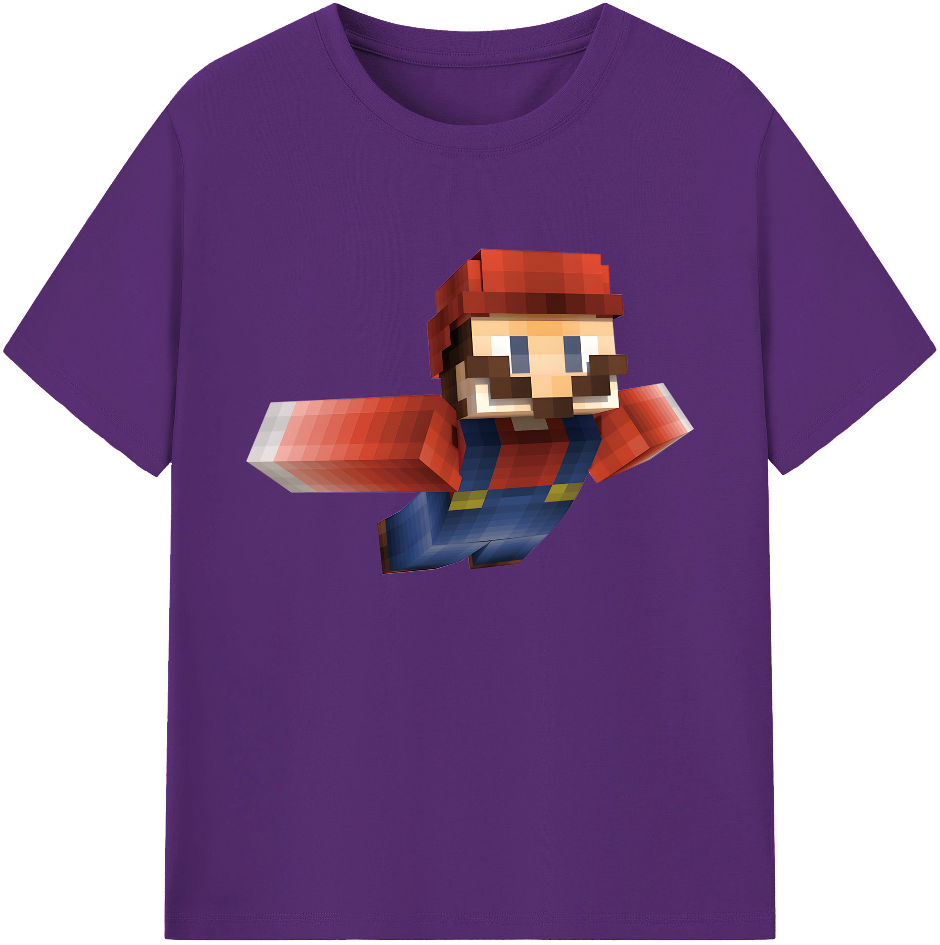 （画像用） マインクラフト ブロックの世界 Minecraft MC Block world 綿100％ メンズ半袖Tシャツ｜肌触りやわらか＆通気性