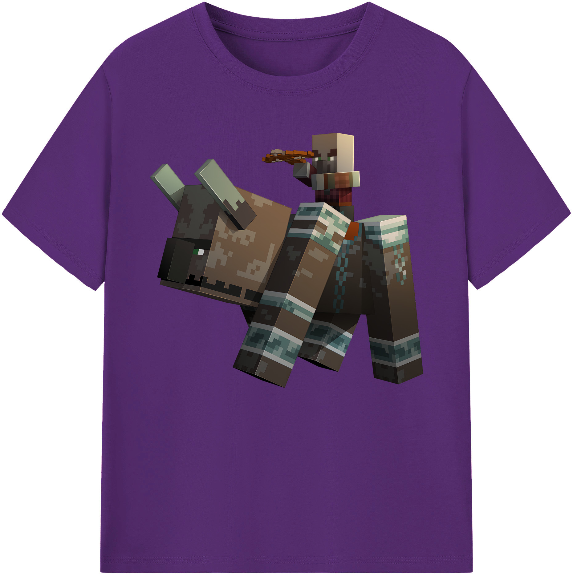 （画像用） マインクラフト ブロックの世界 Minecraft MC Block world 綿100％ メンズ半袖Tシャツ｜肌触りやわらか＆通気性