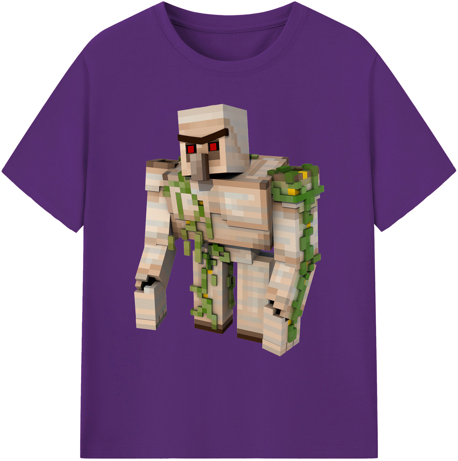 （画像用） マインクラフト ブロックの世界 Minecraft MC Block world 綿100％ メンズ半袖Tシャツ｜肌触りやわらか＆通気性