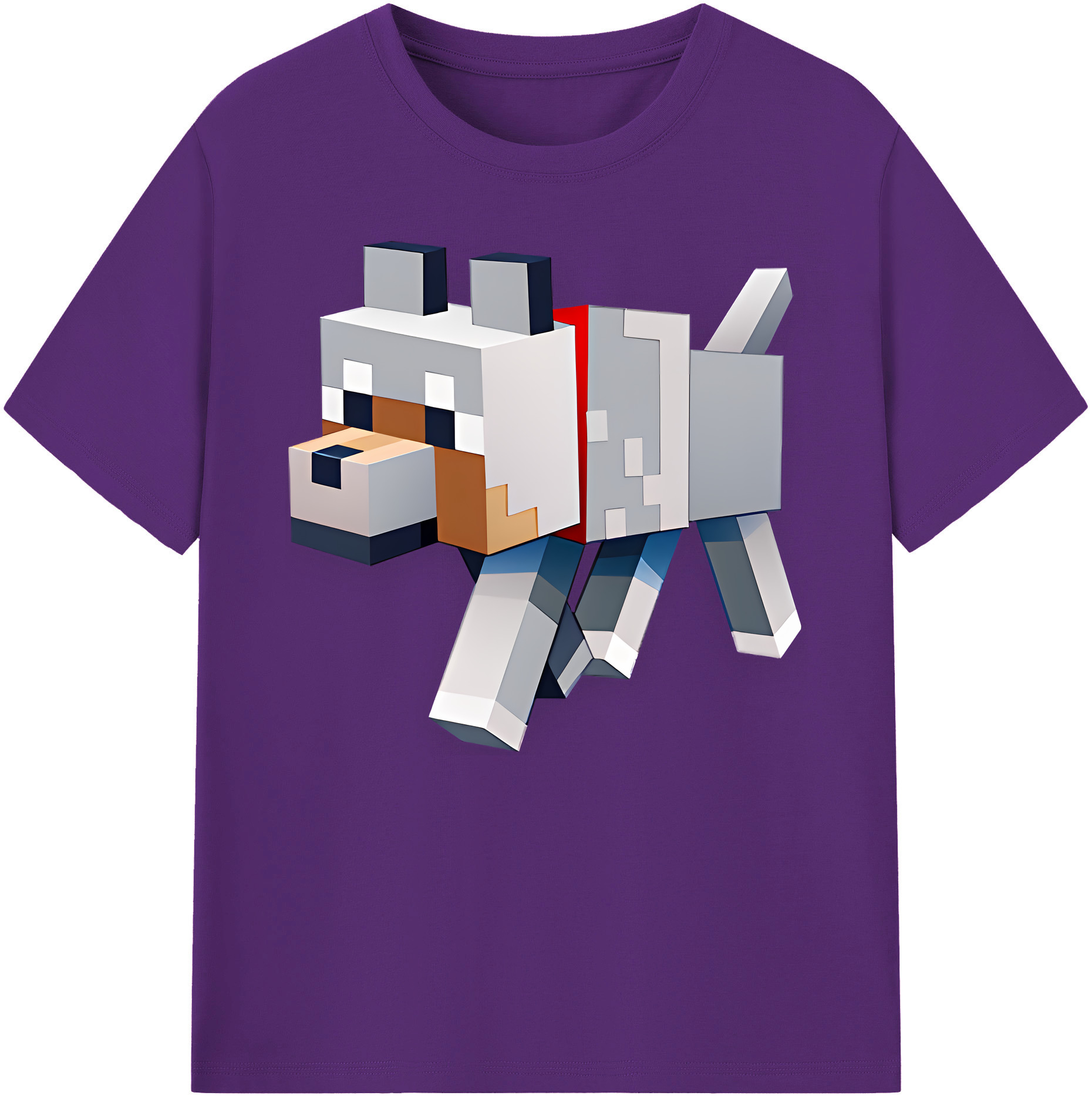 （画像用） マインクラフト ブロックの世界 Minecraft MC Block world 綿100％ メンズ半袖Tシャツ｜肌触りやわらか＆通気性