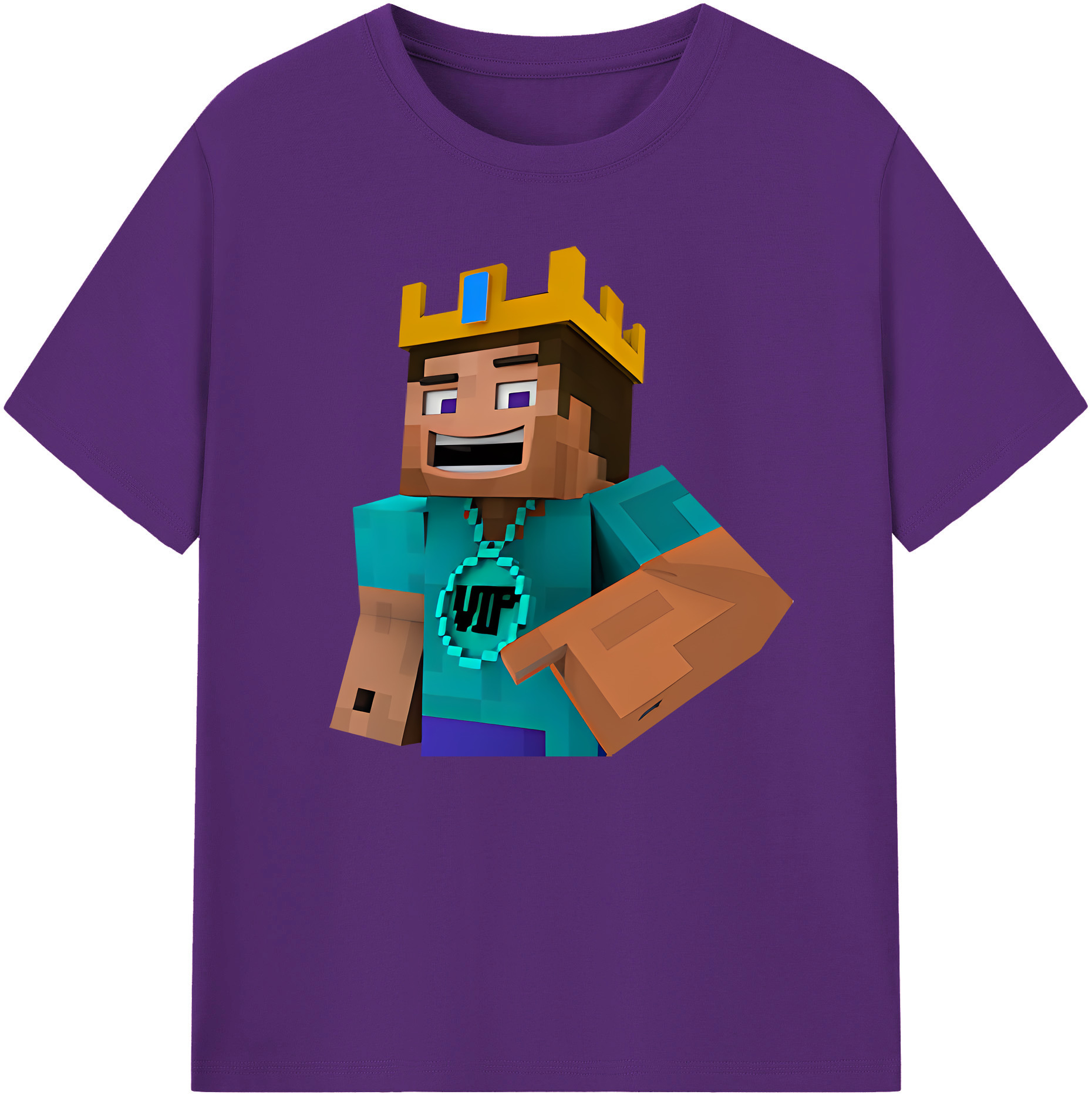 （画像用） マインクラフト ブロックの世界 Minecraft MC Block world 綿100％ メンズ半袖Tシャツ｜肌触りやわらか＆通気性