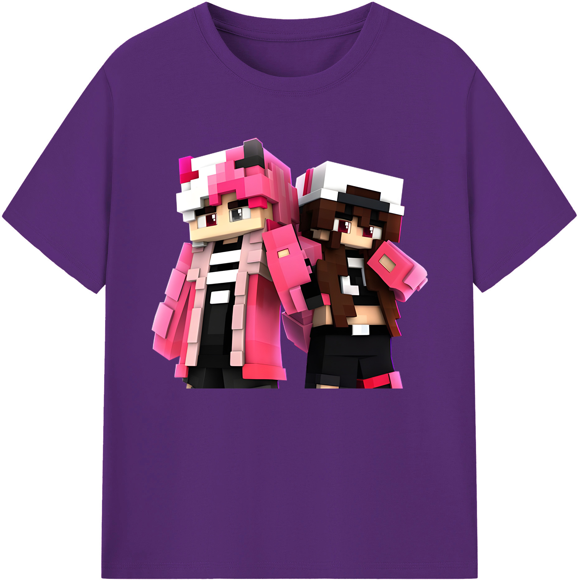 （画像用） マインクラフト ブロックの世界 Minecraft MC Block world 綿100％ メンズ半袖Tシャツ｜肌触りやわらか＆通気性