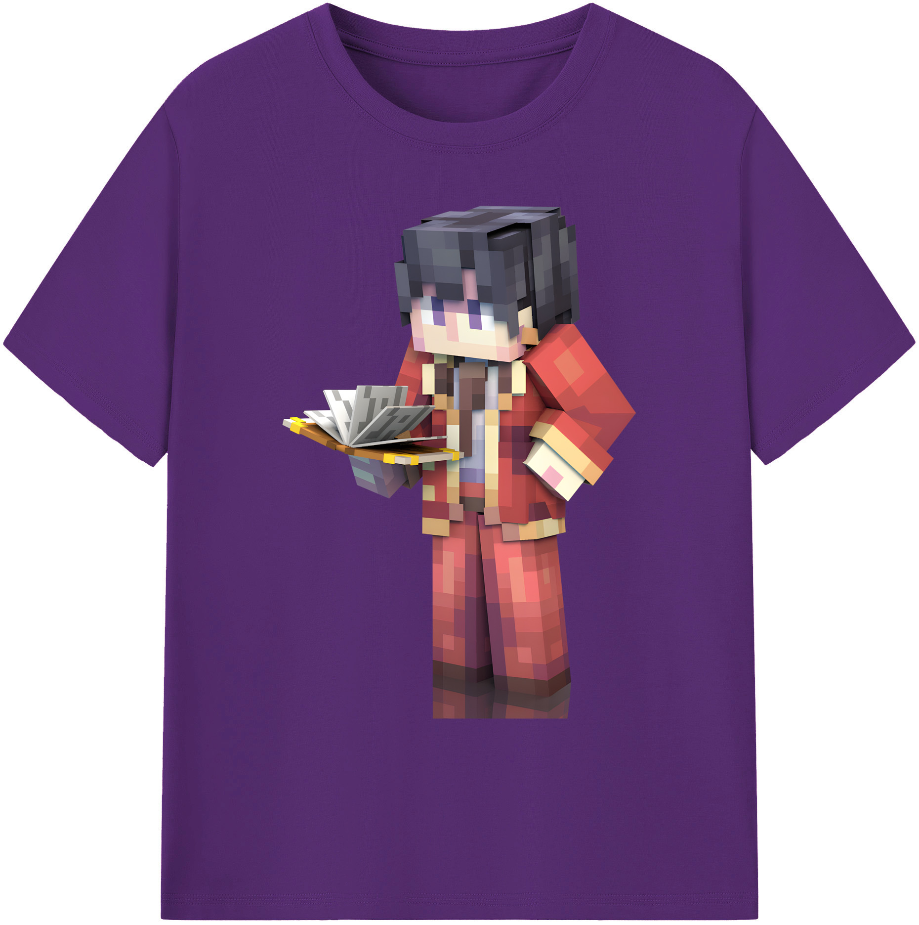 （画像用） マインクラフト ブロックの世界 Minecraft MC Block world 綿100％ メンズ半袖Tシャツ｜肌触りやわらか＆通気性