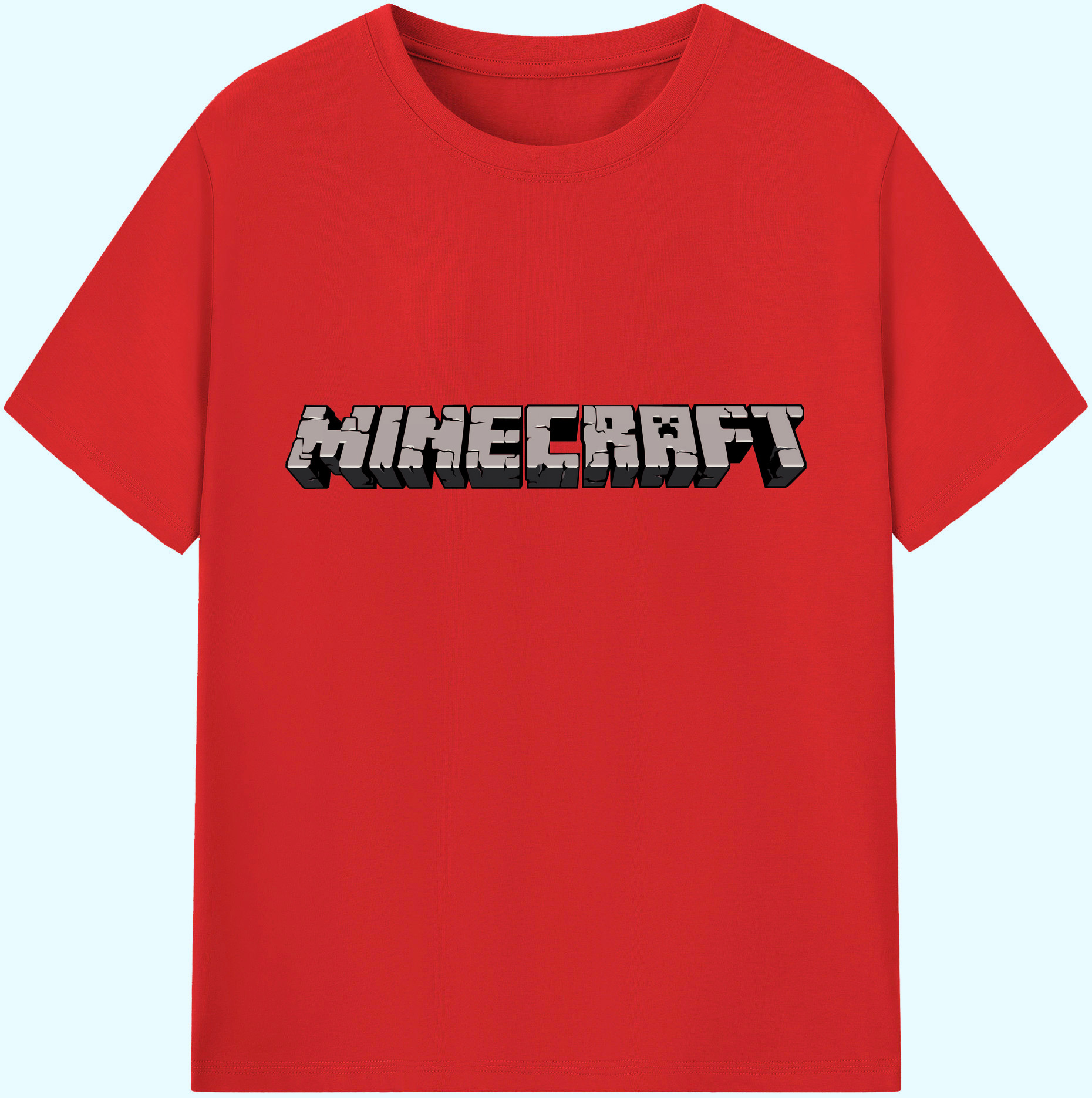 （画像用） マインクラフト ブロックの世界 Minecraft MC Block world 綿100％ メンズ半袖Tシャツ｜肌触りやわらか＆通気性