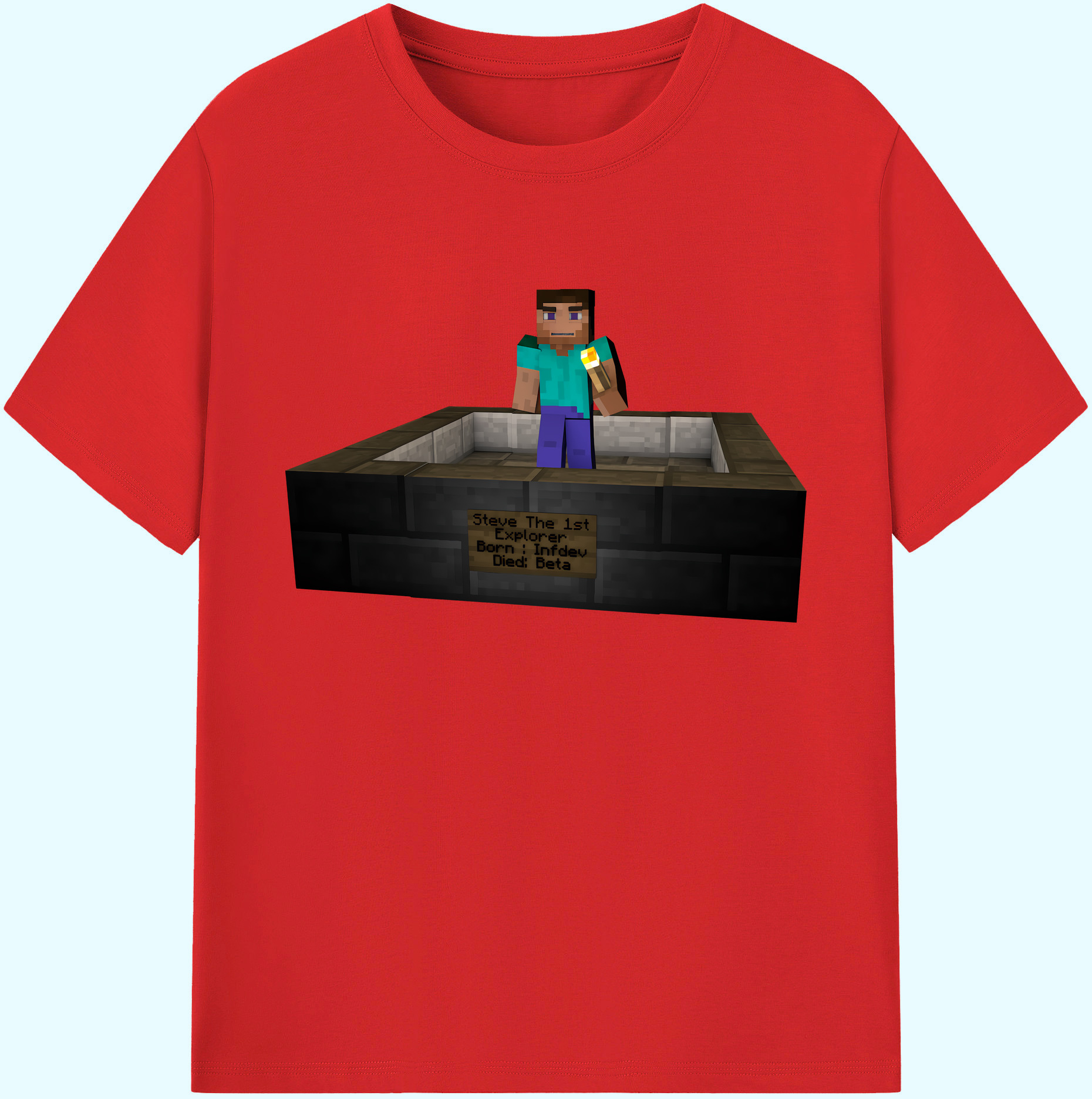 （画像用） マインクラフト ブロックの世界 Minecraft MC Block world 綿100％ メンズ半袖Tシャツ｜肌触りやわらか＆通気性