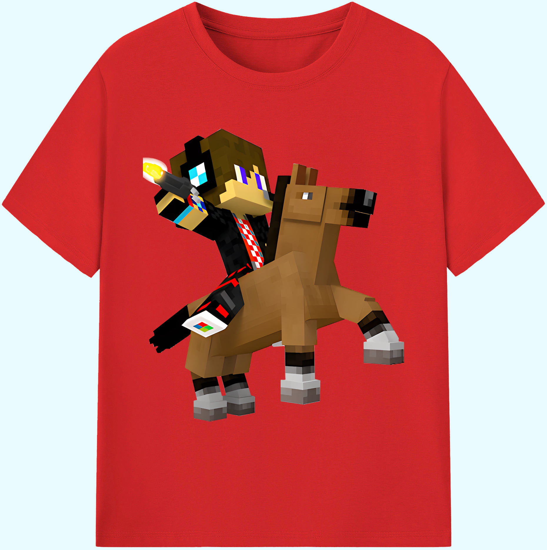 （画像用） マインクラフト ブロックの世界 Minecraft MC Block world 綿100％ メンズ半袖Tシャツ｜肌触りやわらか＆通気性