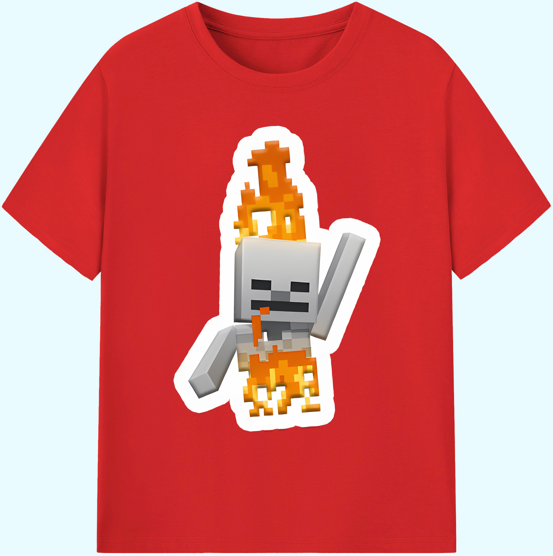 （画像用） マインクラフト ブロックの世界 Minecraft MC Block world 綿100％ メンズ半袖Tシャツ｜肌触りやわらか＆通気性