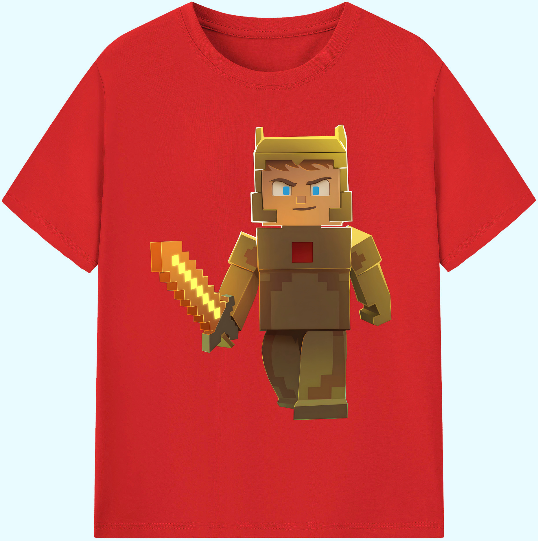 （画像用） マインクラフト ブロックの世界 Minecraft MC Block world 綿100％ メンズ半袖Tシャツ｜肌触りやわらか＆通気性