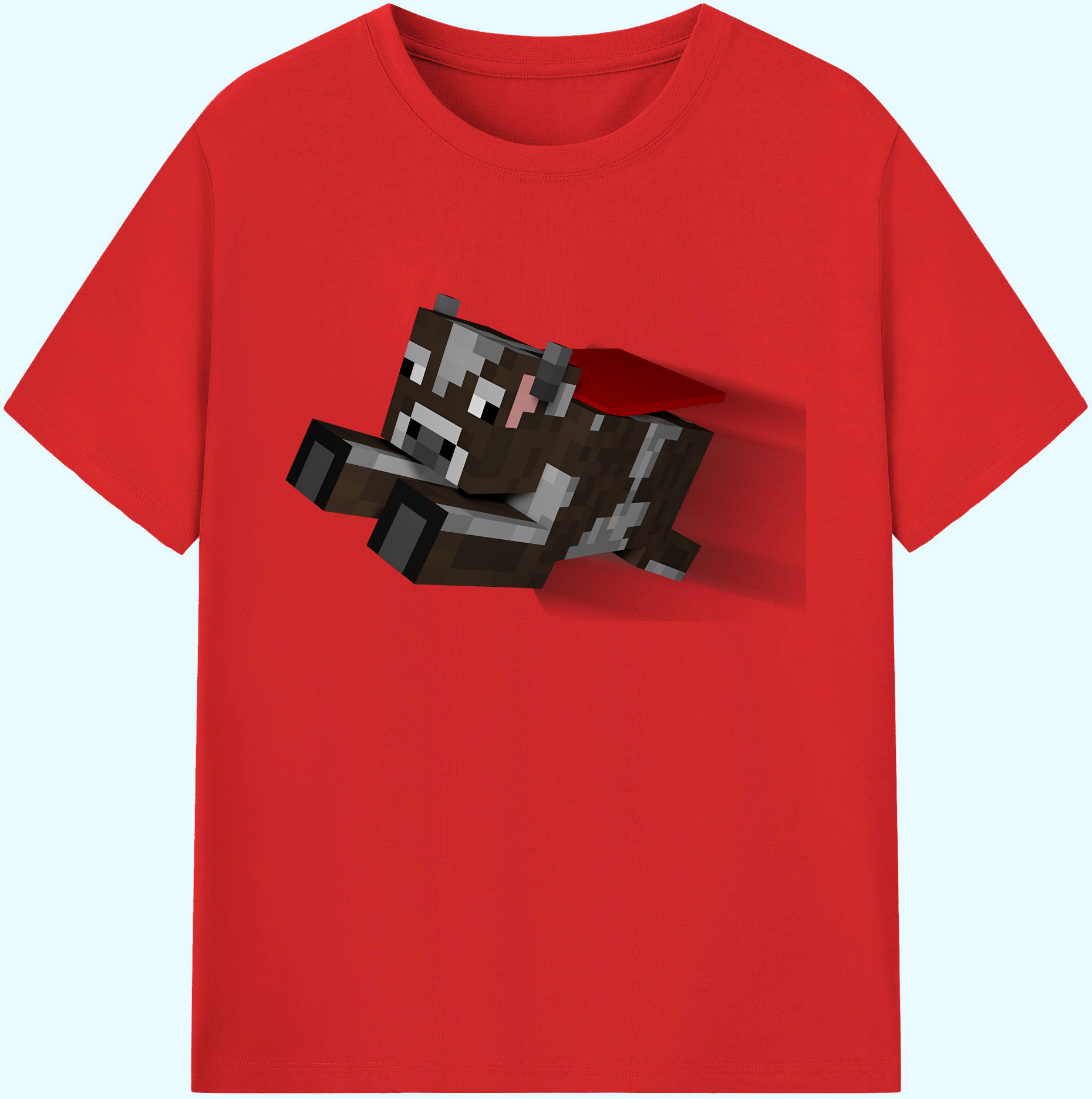 （画像用） マインクラフト ブロックの世界 Minecraft MC Block world 綿100％ メンズ半袖Tシャツ｜肌触りやわらか＆通気性