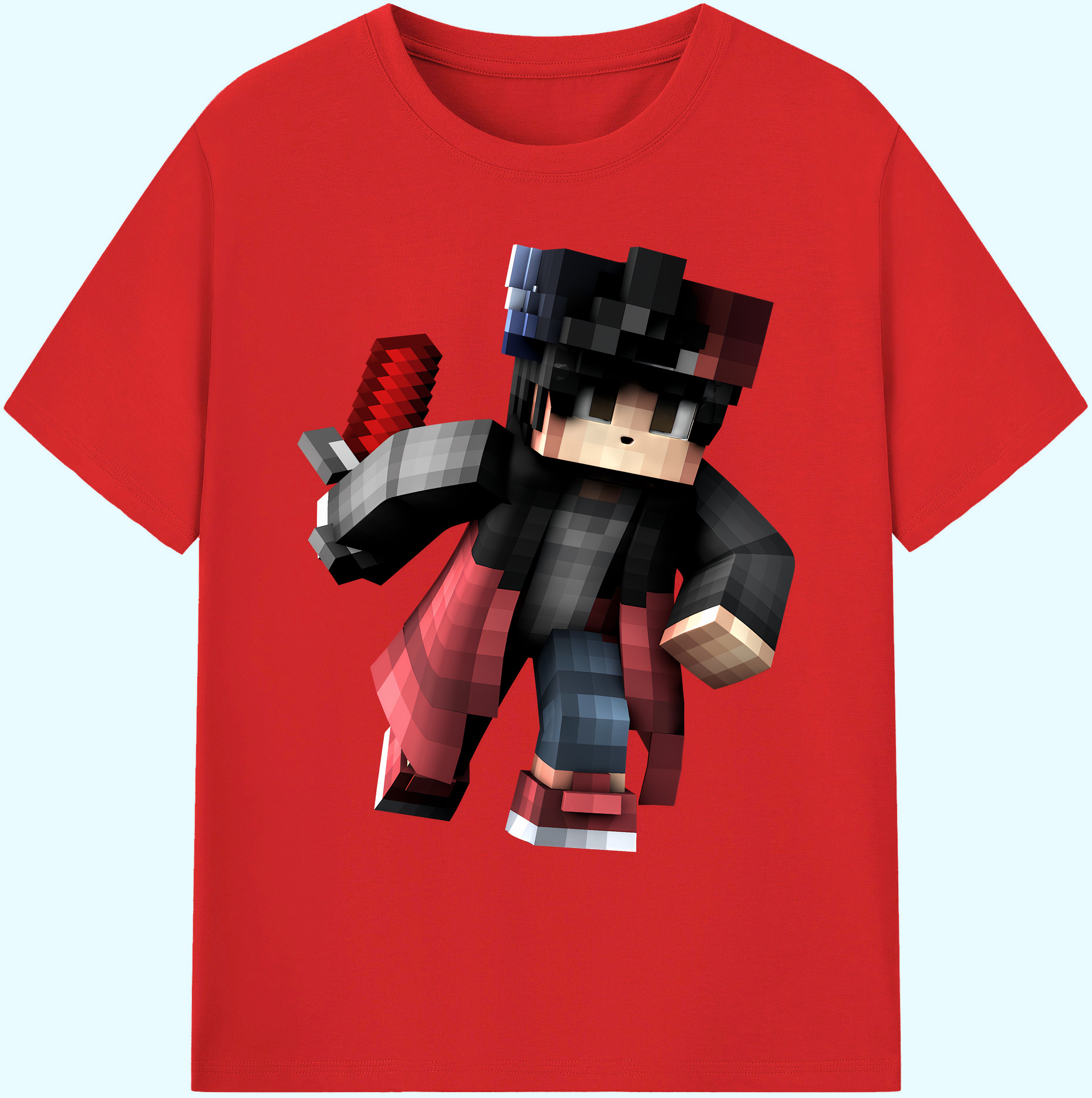 （画像用） マインクラフト ブロックの世界 Minecraft MC Block world 綿100％ メンズ半袖Tシャツ｜肌触りやわらか＆通気性