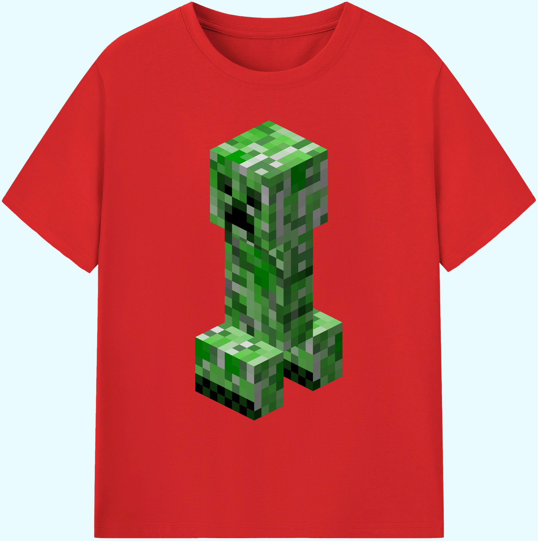 （画像用） マインクラフト ブロックの世界 Minecraft MC Block world 綿100％ メンズ半袖Tシャツ｜肌触りやわらか＆通気性
